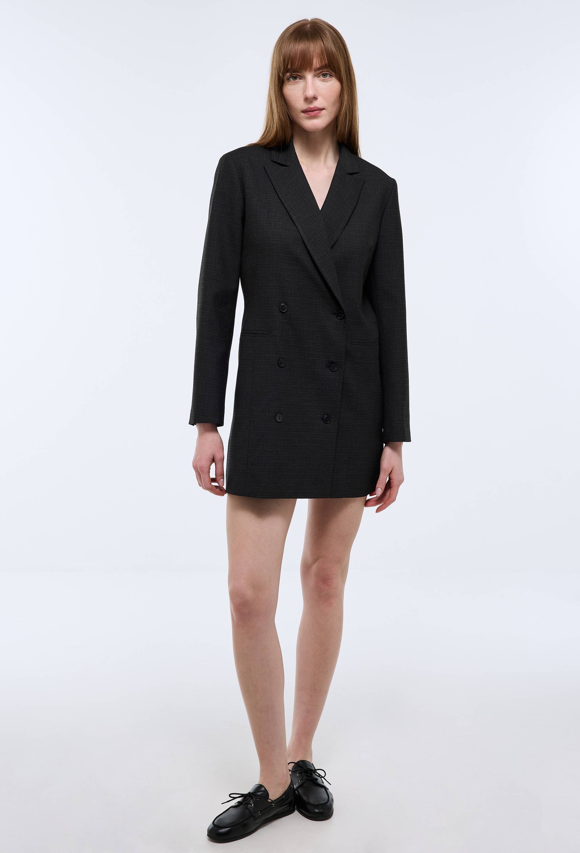 Robe tailleur unie, Noir, large image number 3