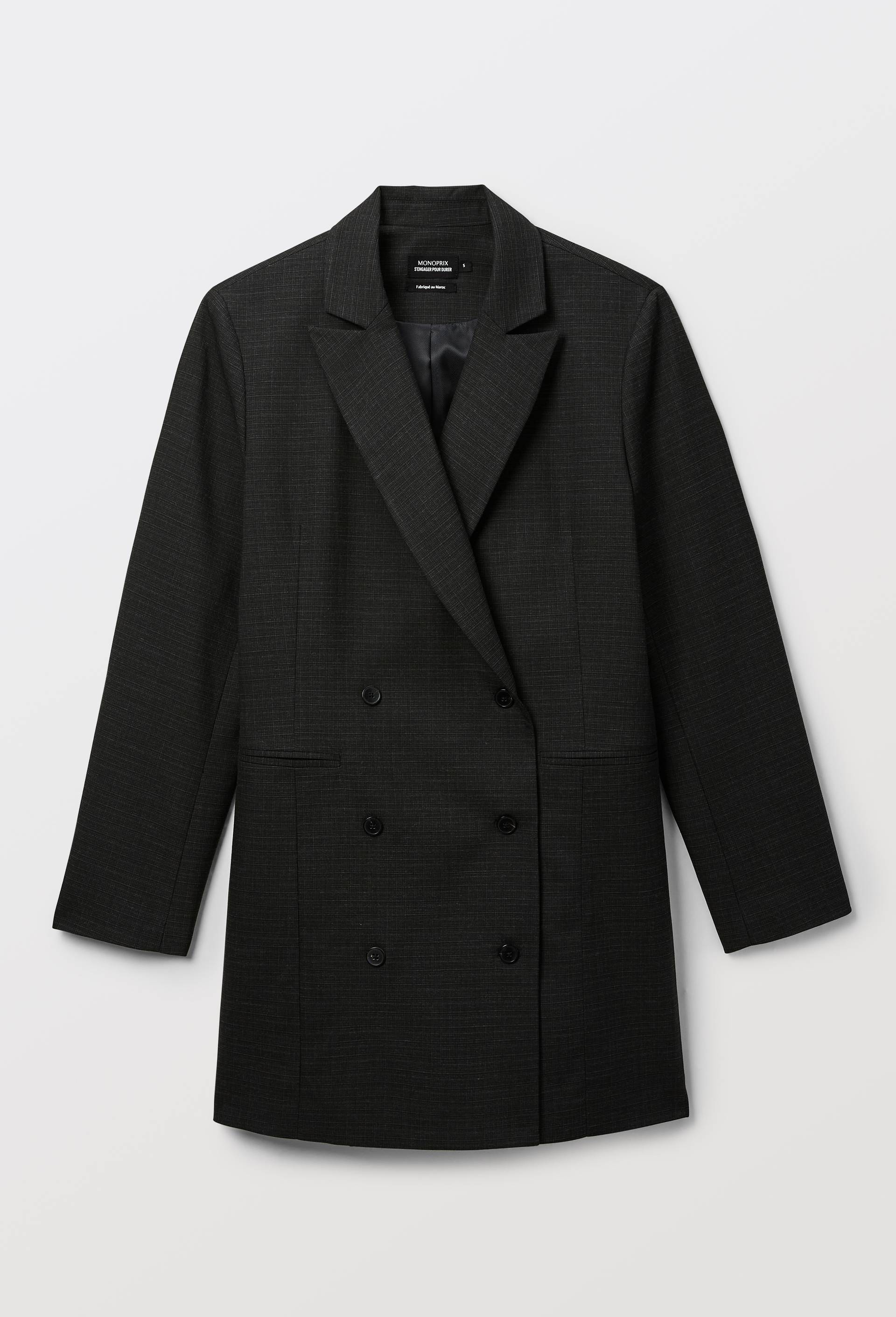 Robe tailleur unie, Noir, large image number 5