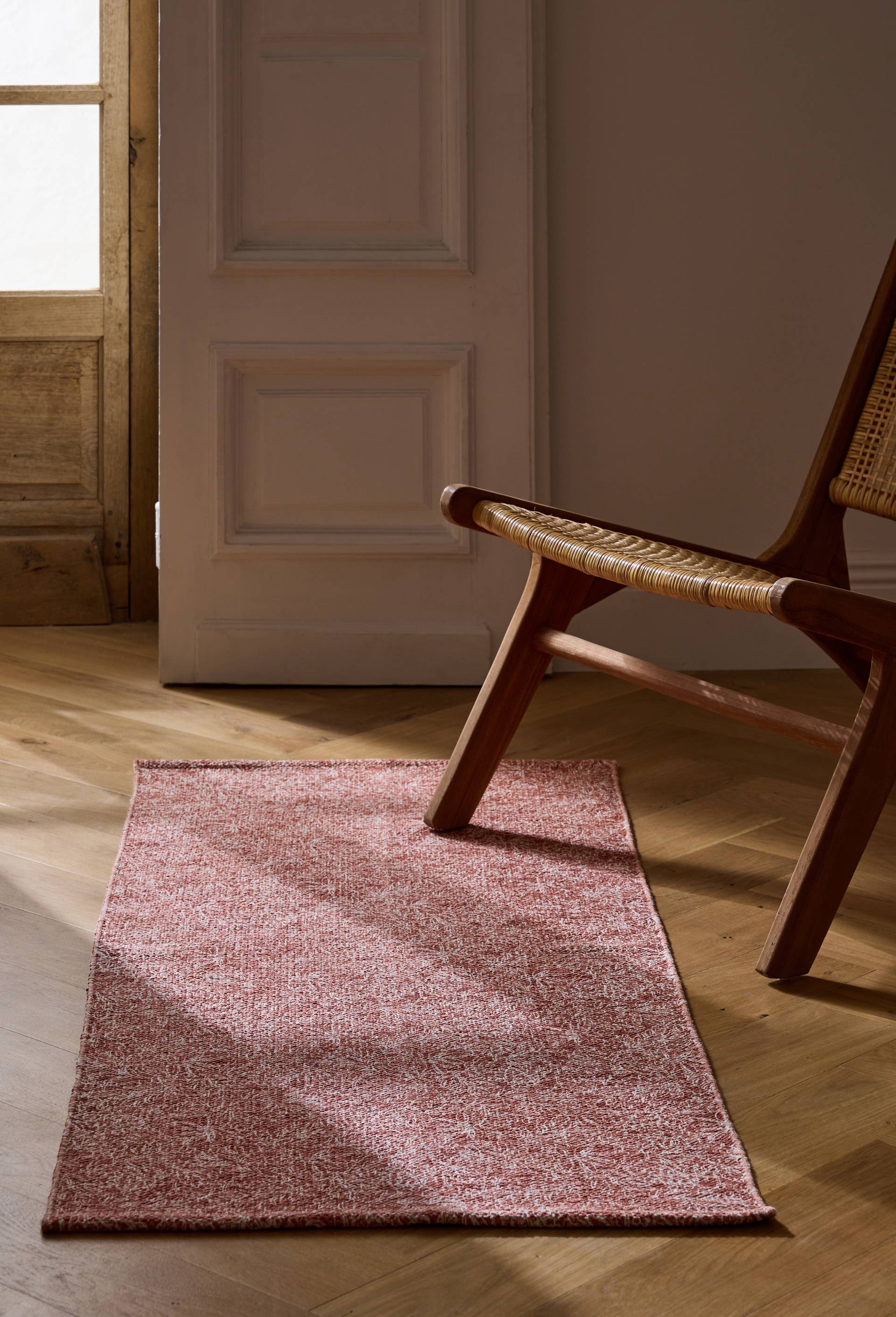 Tapis imprim&eacute;, 60x140cm, 100% coton, Orange fonc&eacute;, large image number 0.0