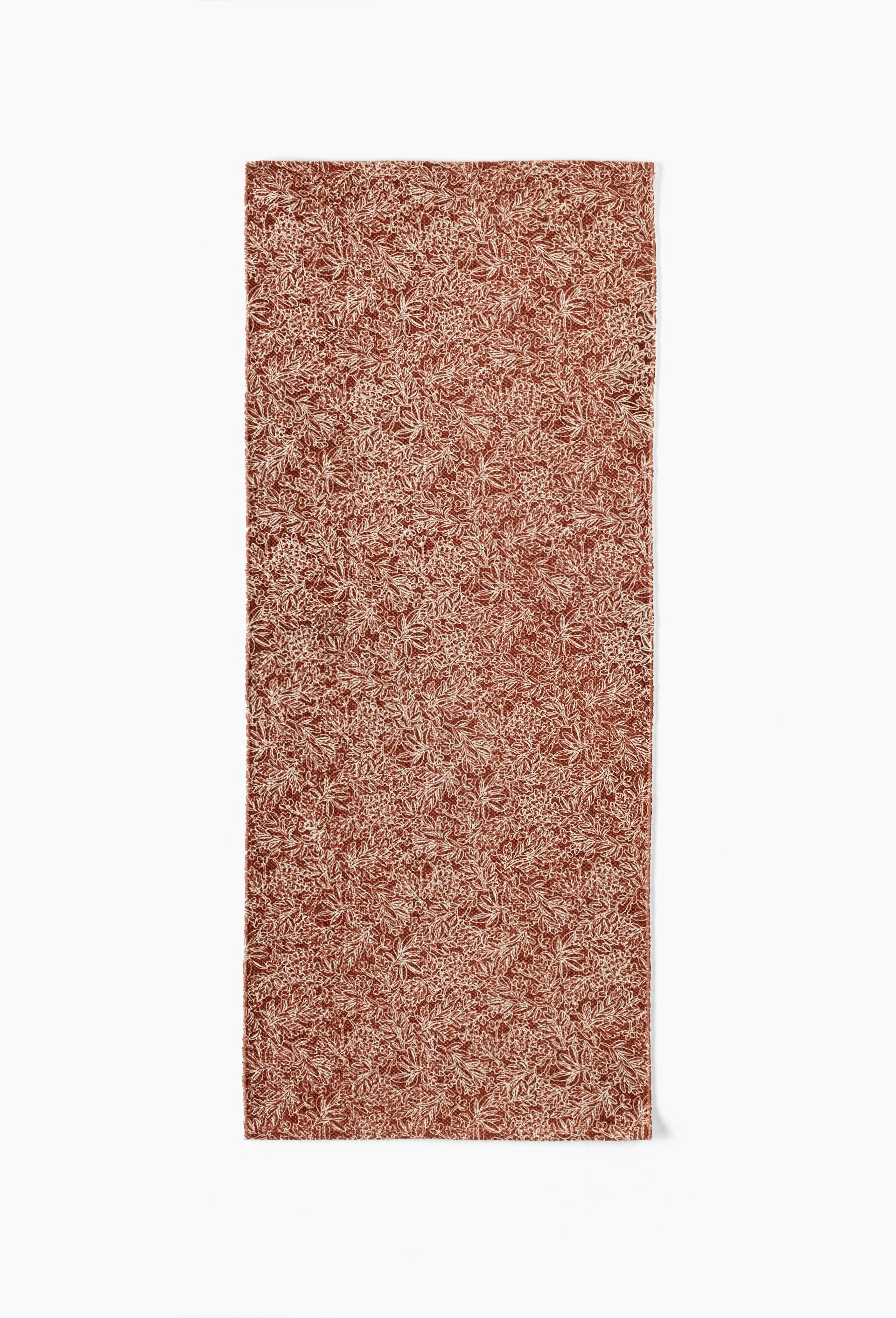 Tapis imprim&eacute;, 60x140cm, 100% coton, Orange fonc&eacute;, large image number 1.0