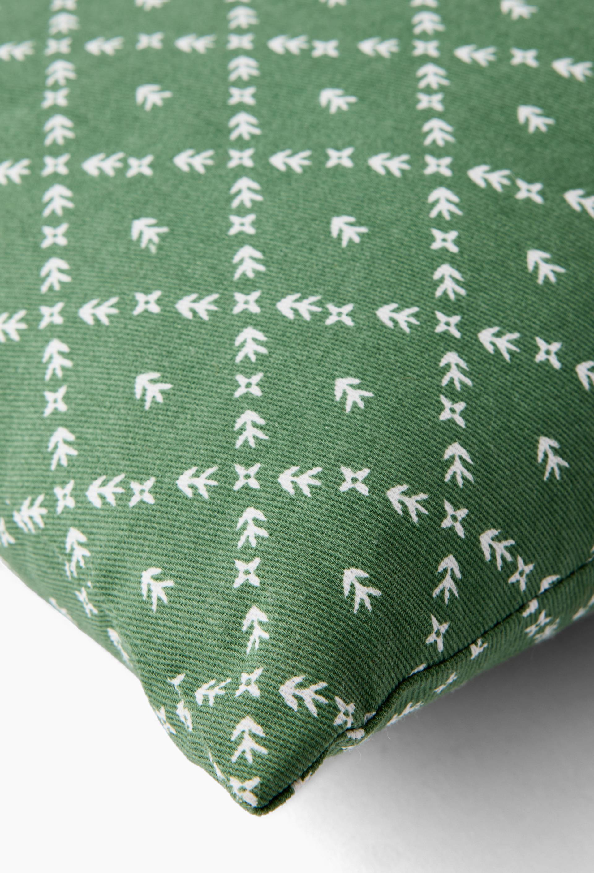 Coussin de t&ecirc;te imprim&eacute;, 25x35cm, 100% coton, Vert, large image number 1