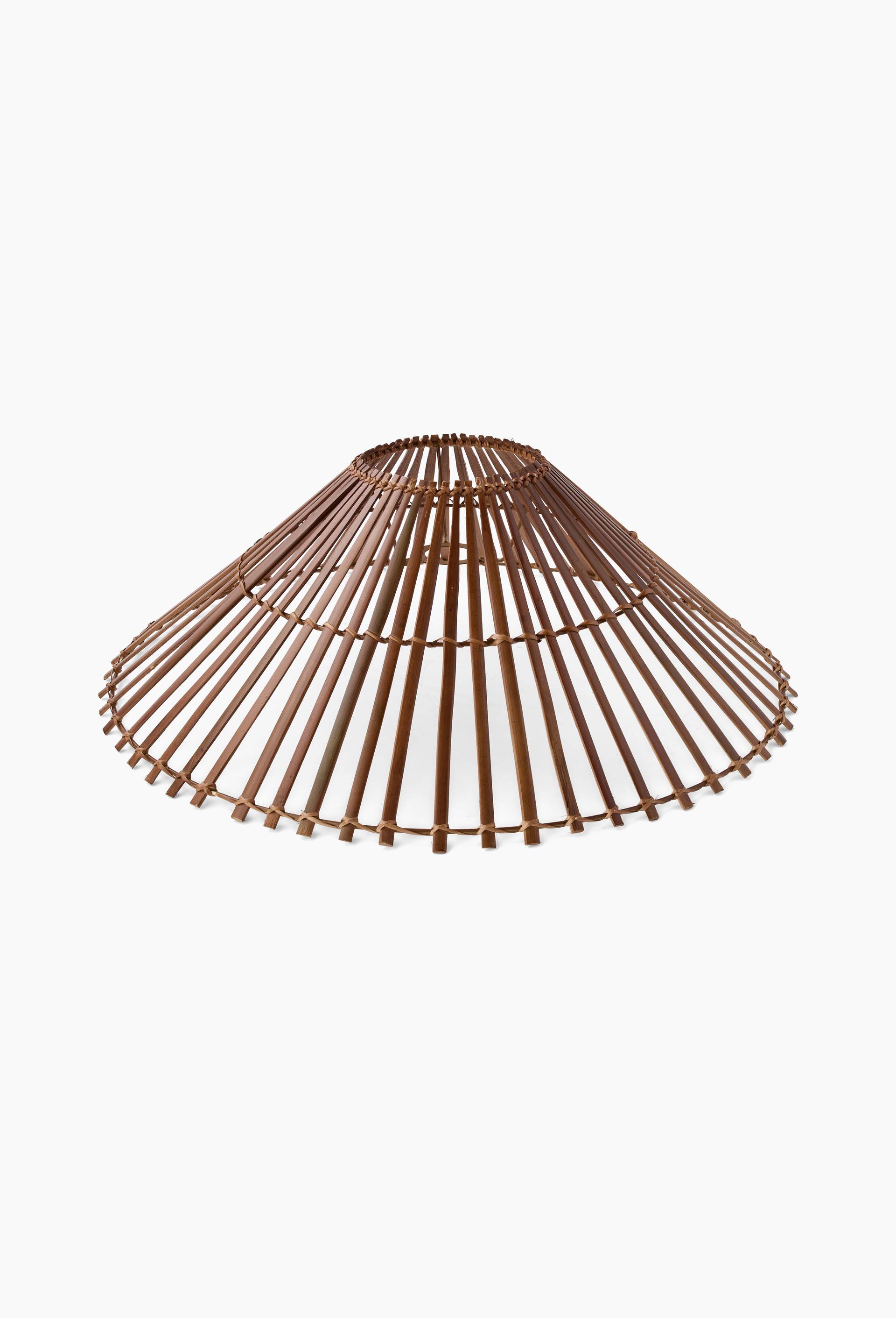 Abat-jour conique, 60xH20cm, en bambou, Beige clair, large image number 0.0