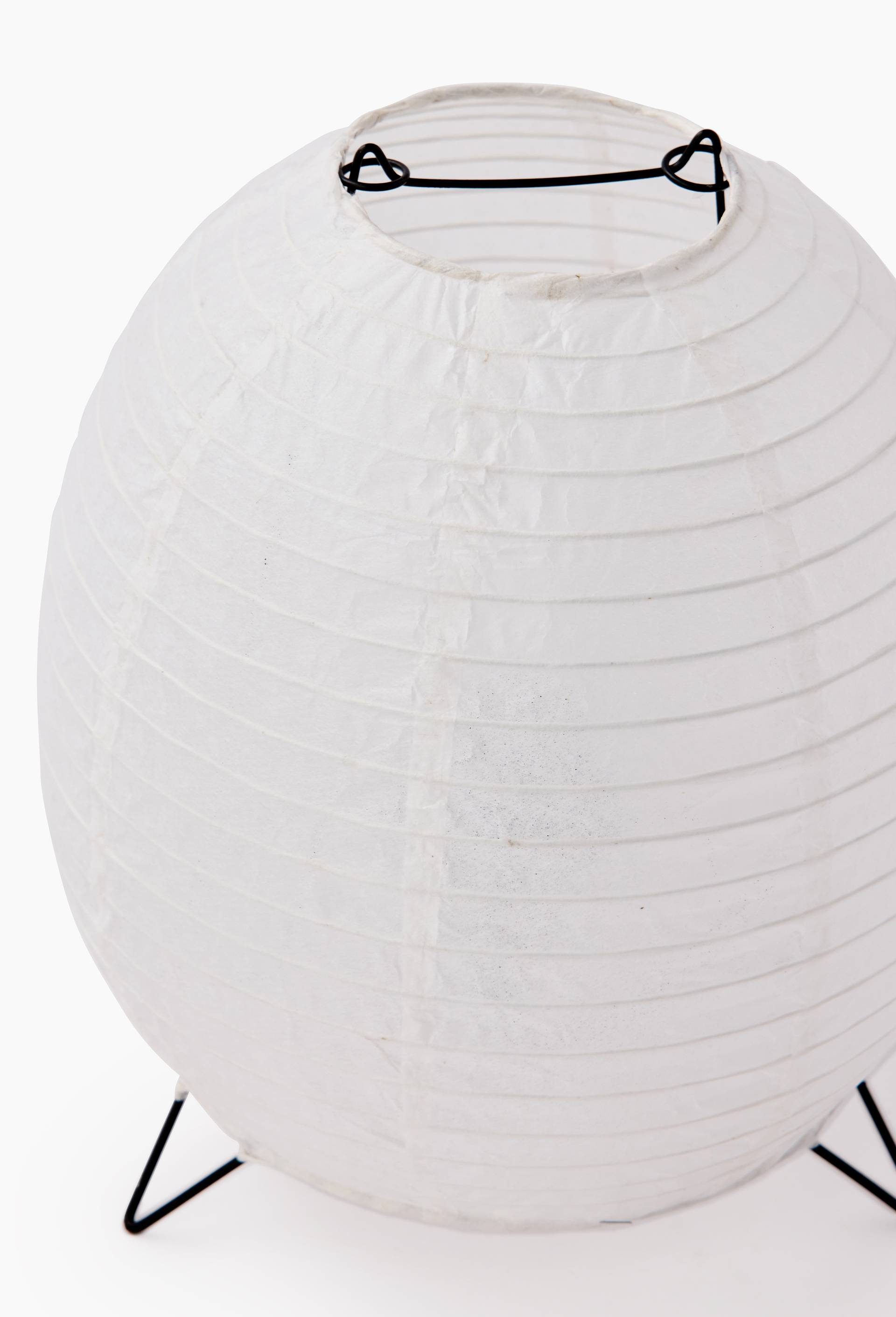 Lampe papier, H23xD21cm, en papier et m&eacute;tal, Ecru, large image number 1.0
