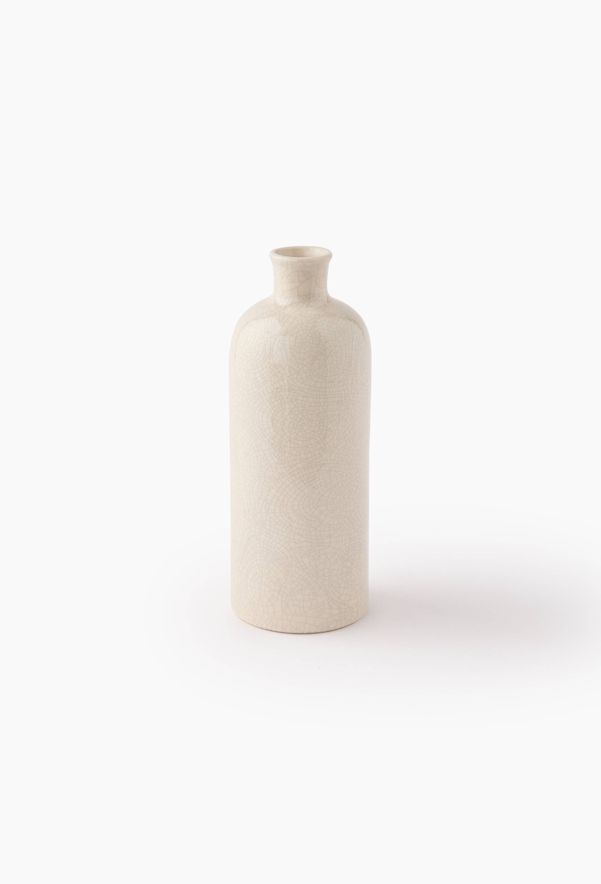 Soliflore, 10.2xH27cm, en c&eacute;ramique, Ecru, large image number 0
