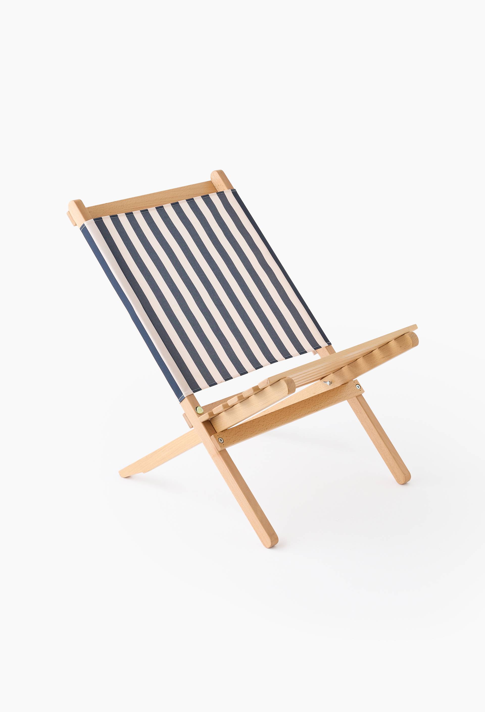 Chaise de plage pliante, 40X58.5X52cm, en bois et polyester, Beige, large image number 0