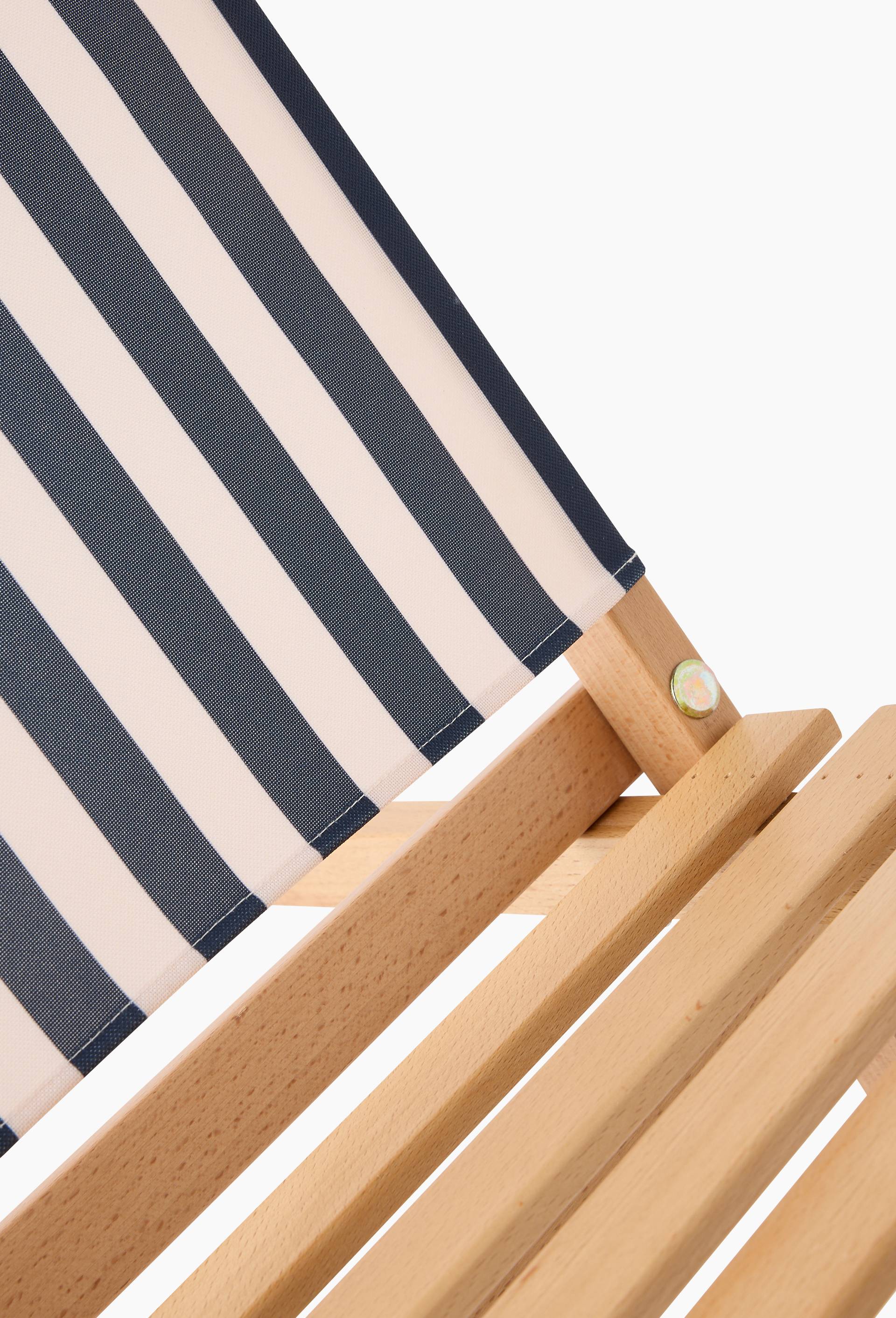 Chaise de plage pliante, 40X58.5X52cm, en bois et polyester, Beige, large image number 1