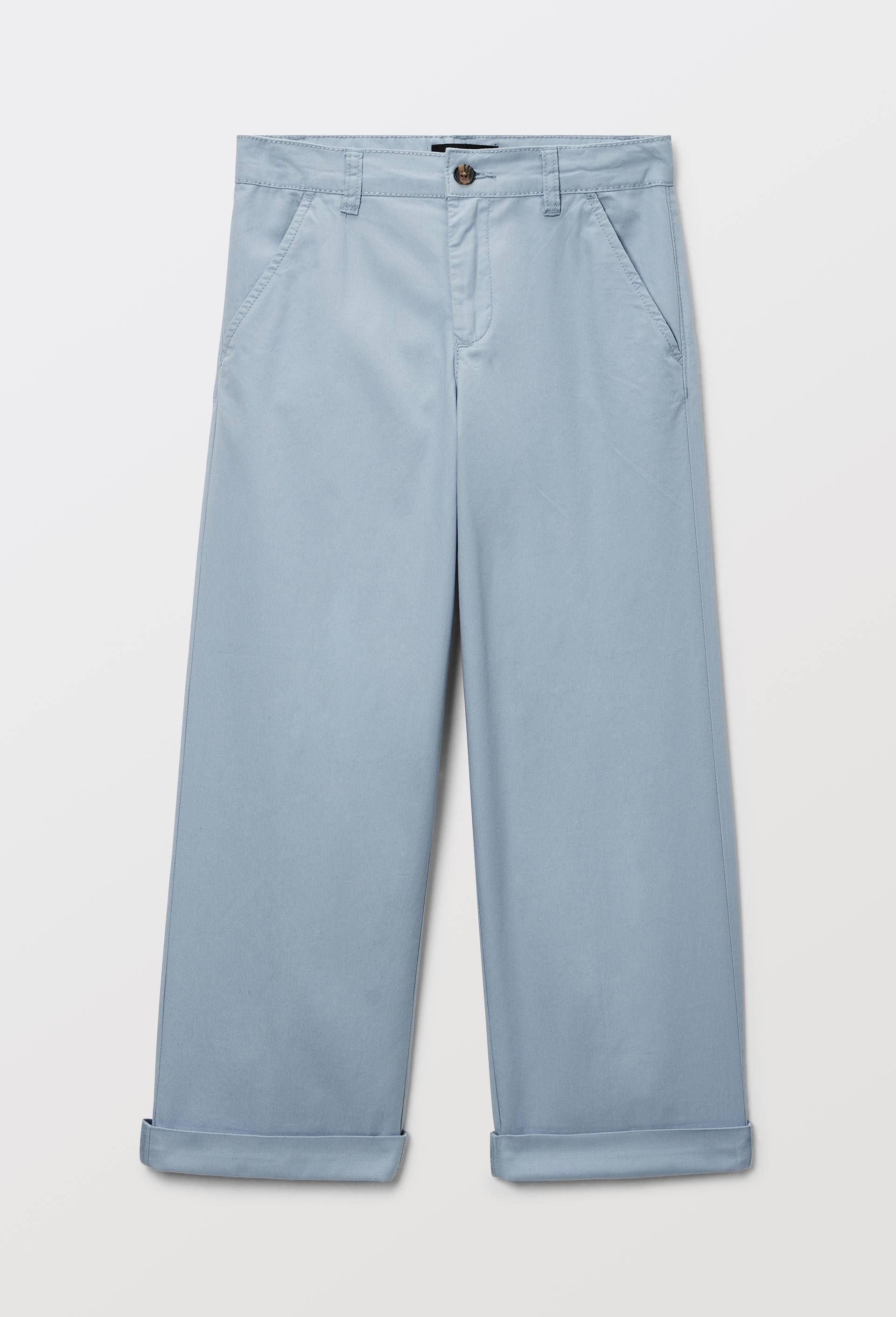 Pantalon chino uni en coton, Bleu, large image number 1