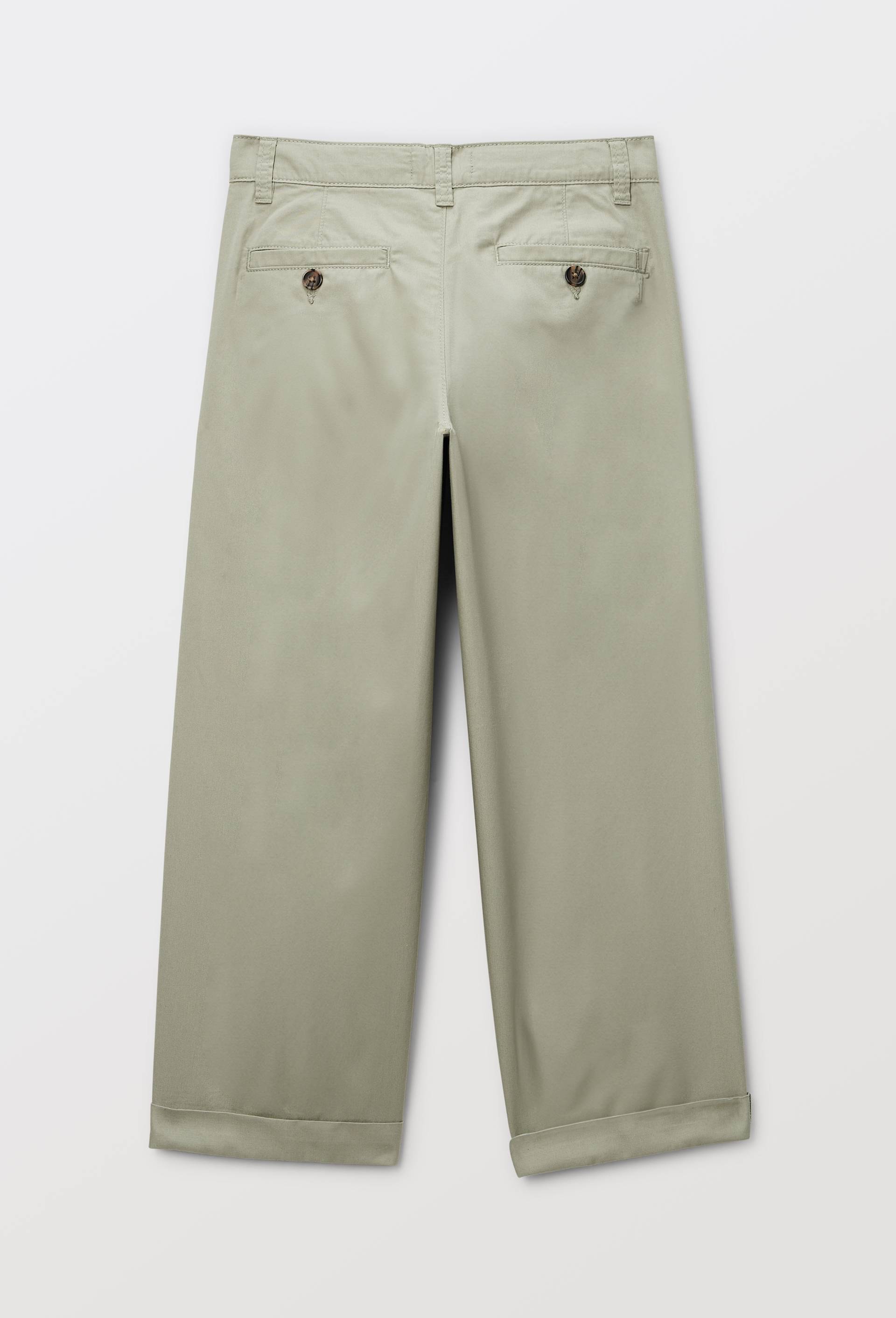 Pantalon chino uni en coton, Vert, large image number 2