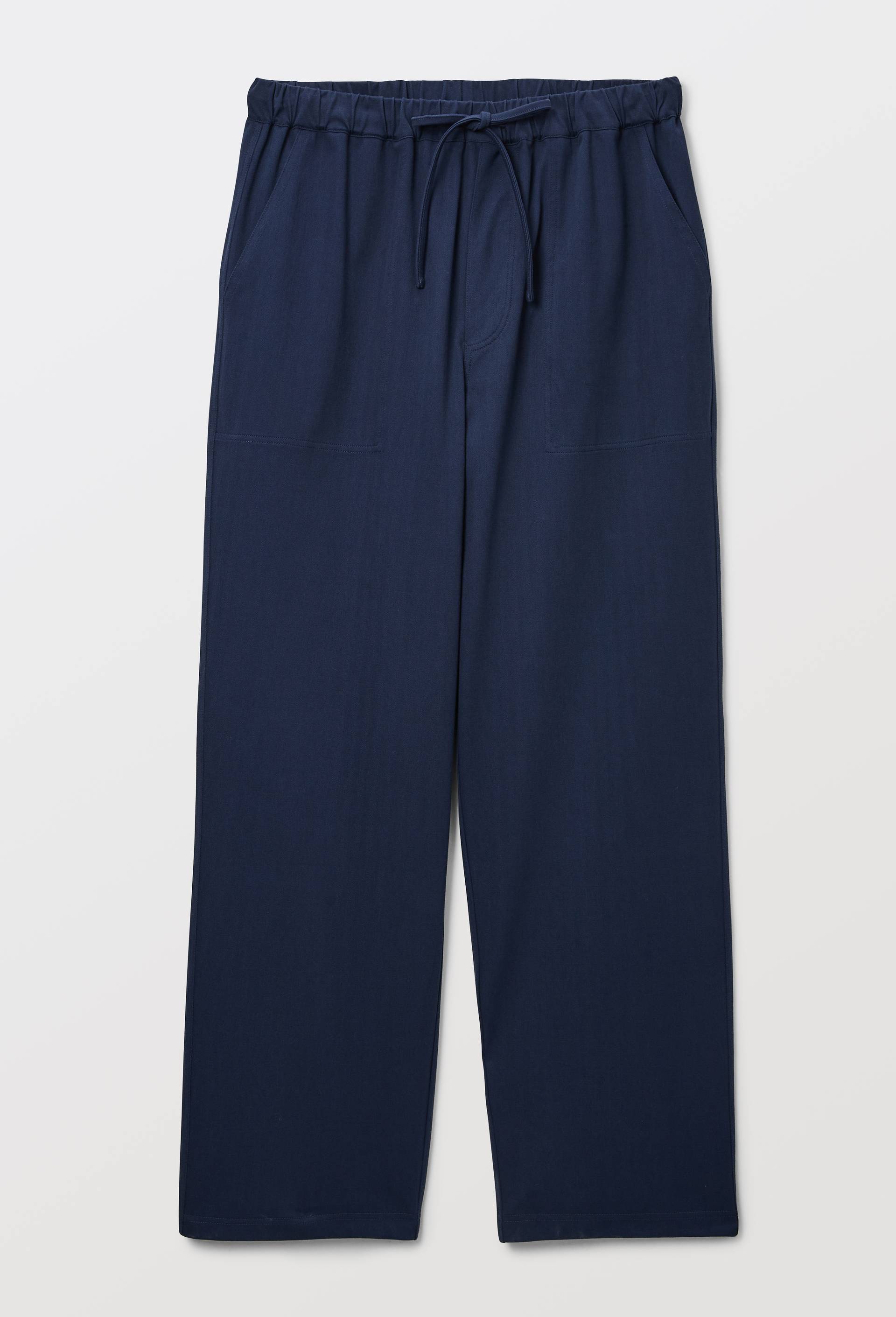 Pantalon &eacute;lastiqu&eacute; contenant du coton, Bleu fonc&eacute;, large image number 4.0