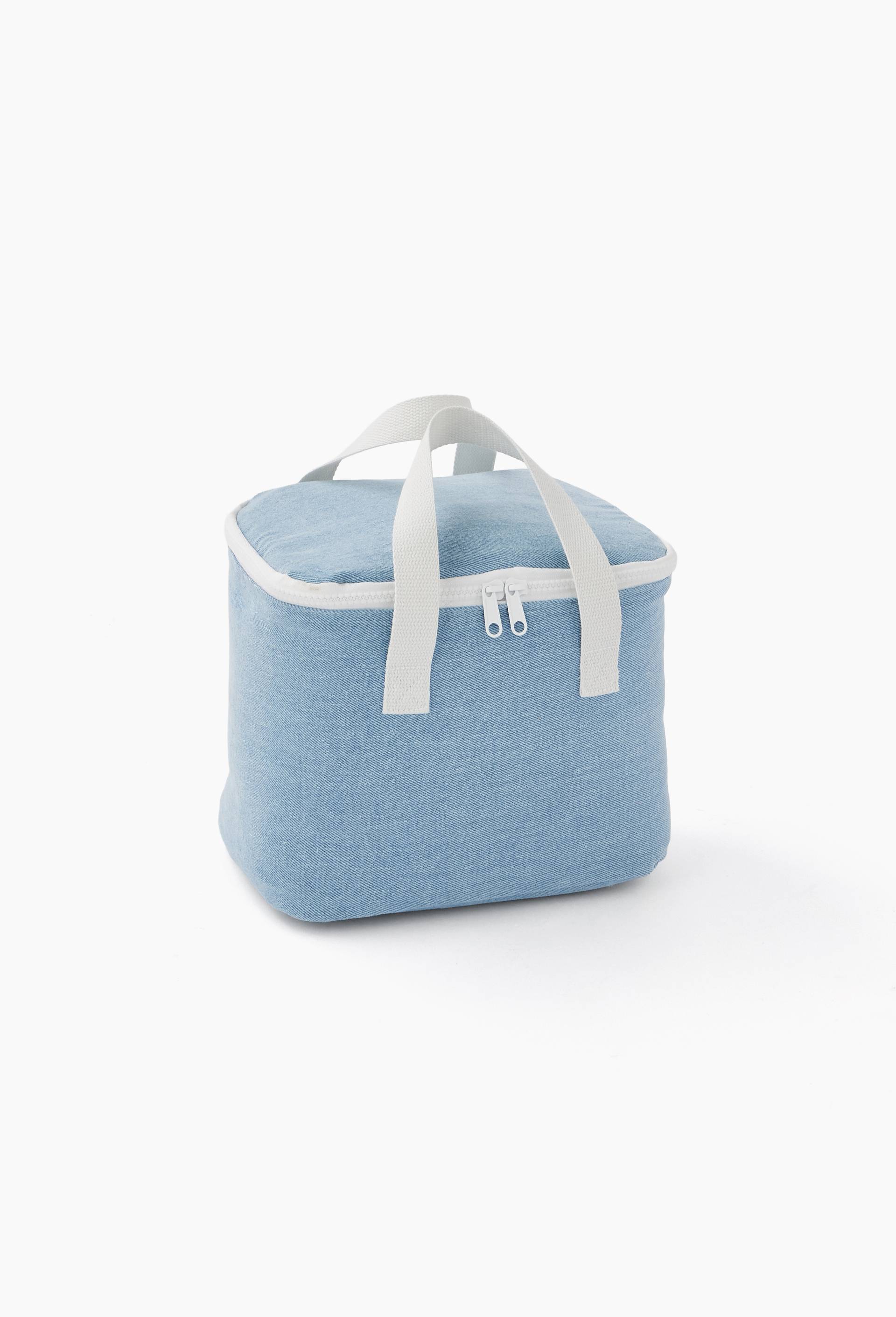 Sac d&eacute;jeuner isotherme 7L,23*16/19,3cm, en coton, Bleu, large image number 1