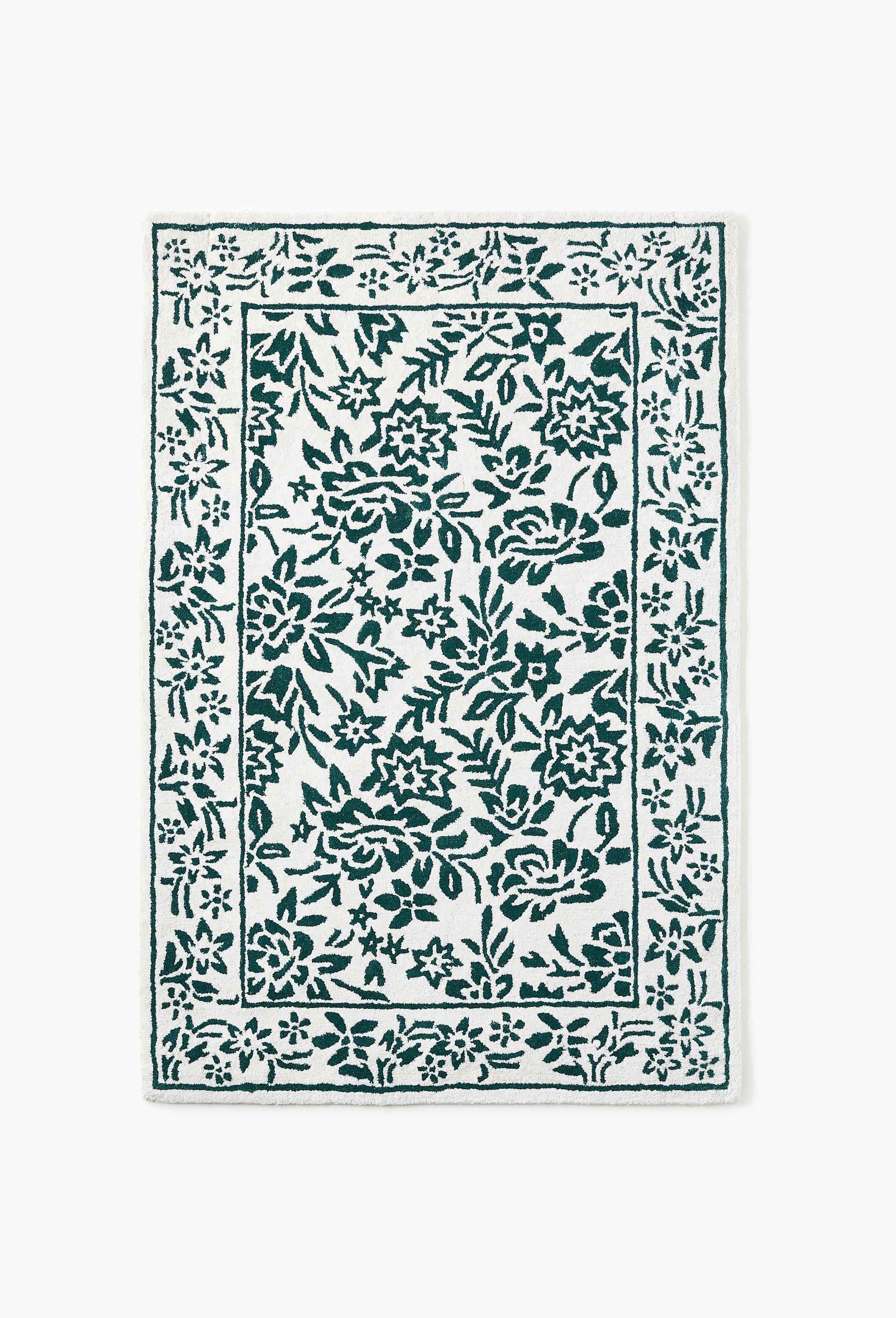 Tapis tuft&eacute;, 120x180cm, 100% laine, Vert fonc&eacute;, large image number 1
