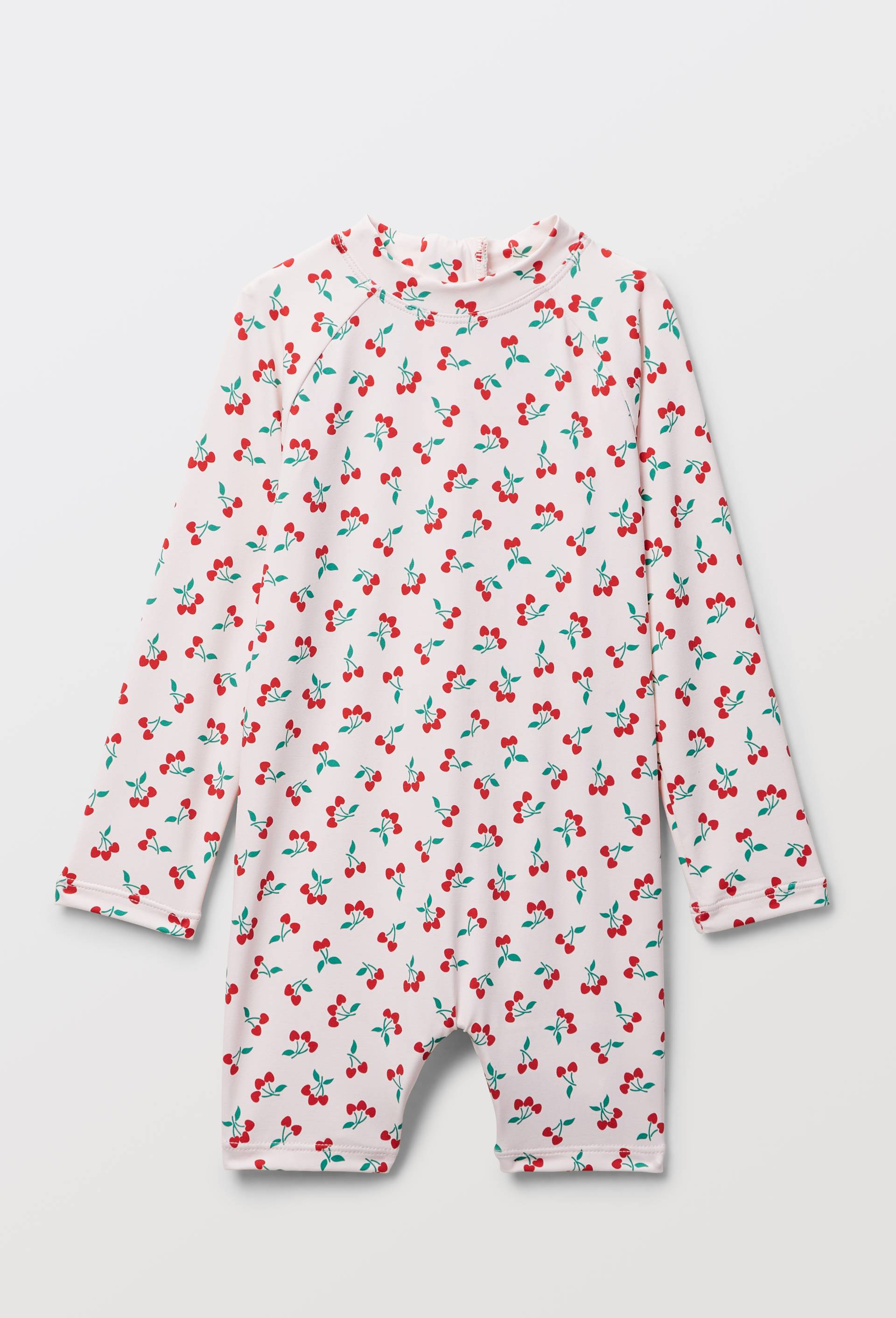 Maillot de bain combinaison manches longues imprim&eacute;, Rose clair, large image number 0