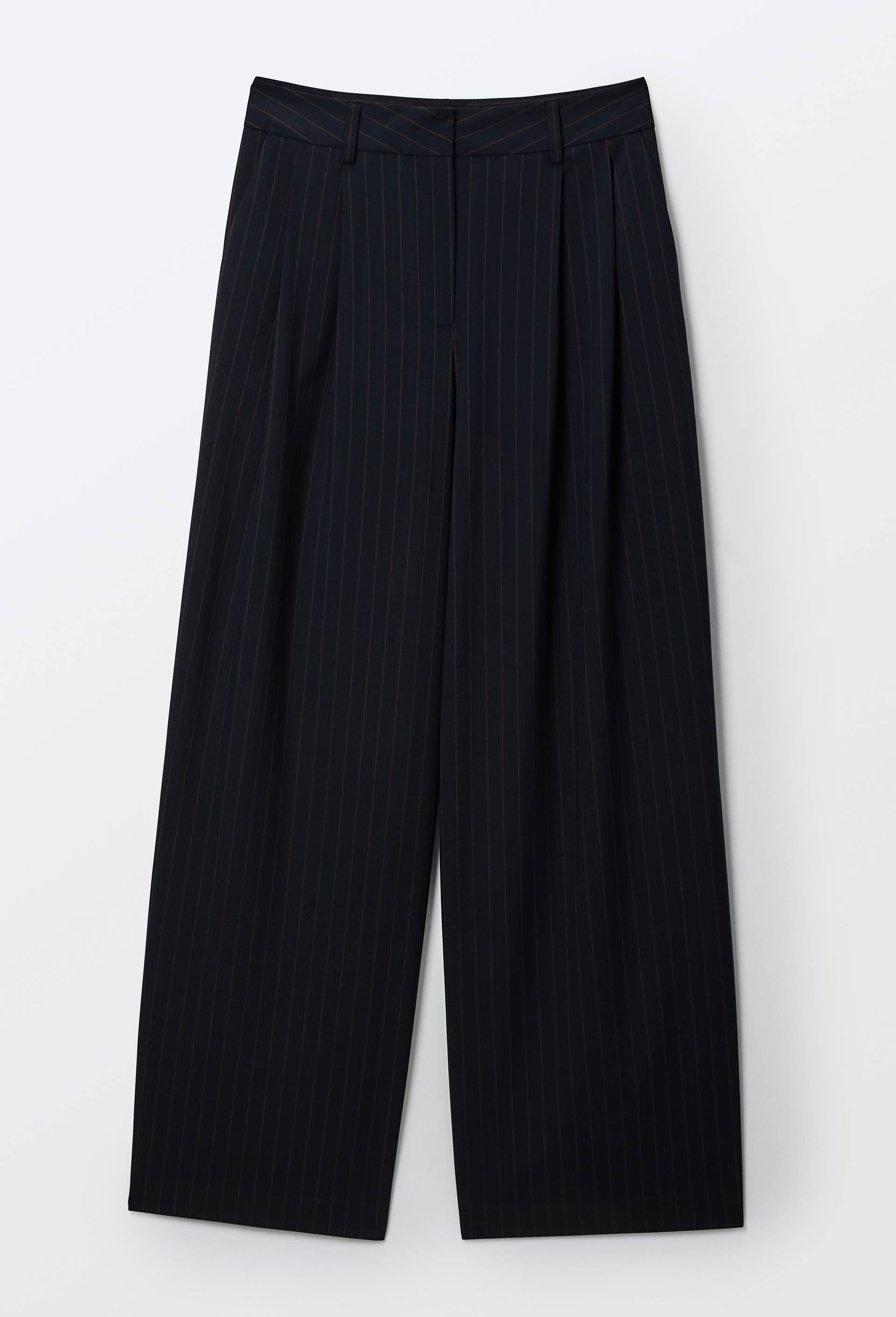 Pantalon fluide &agrave; rayures, Bleu fonc&eacute;, large image number 2
