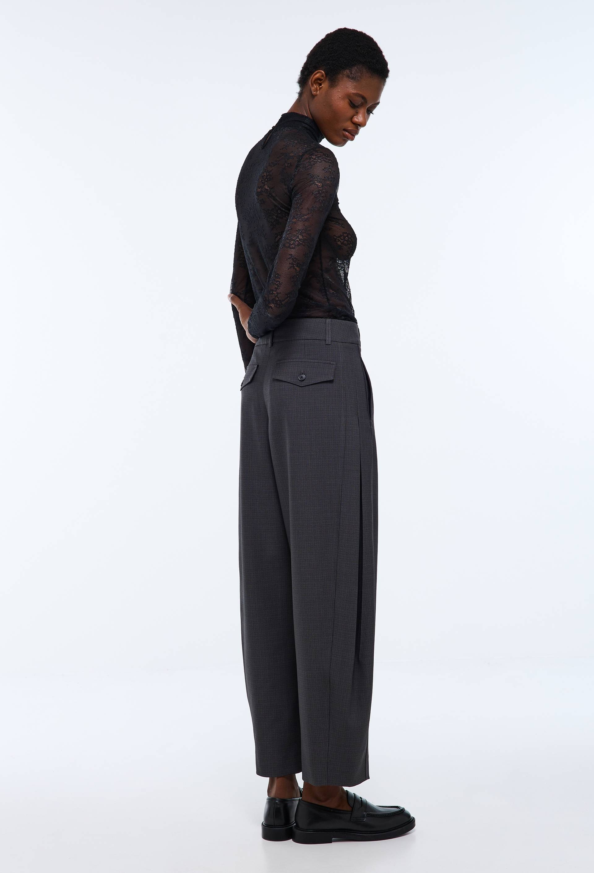 Pantalon de costume barrel, Gris fonc&eacute;, large image number 2.0