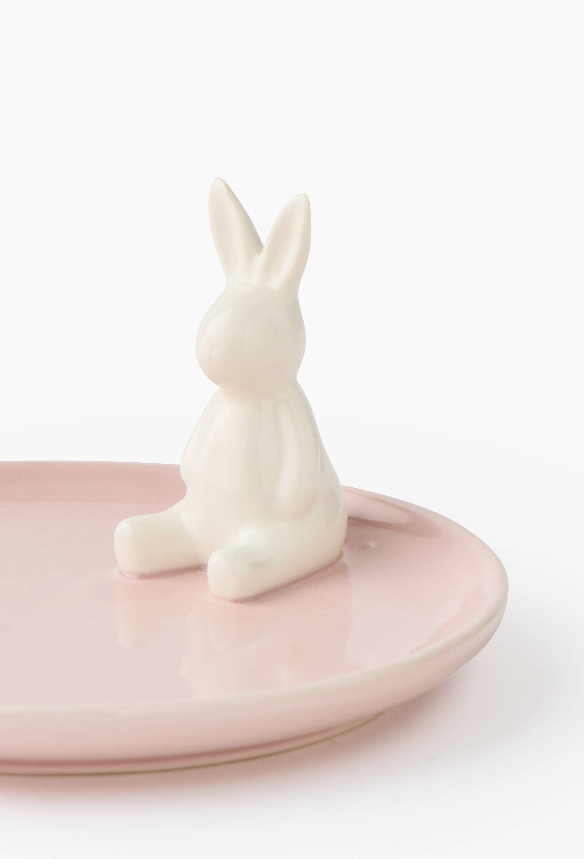 Assiette &agrave; pain lapin, 14cm, Rose clair, large image number 1.0