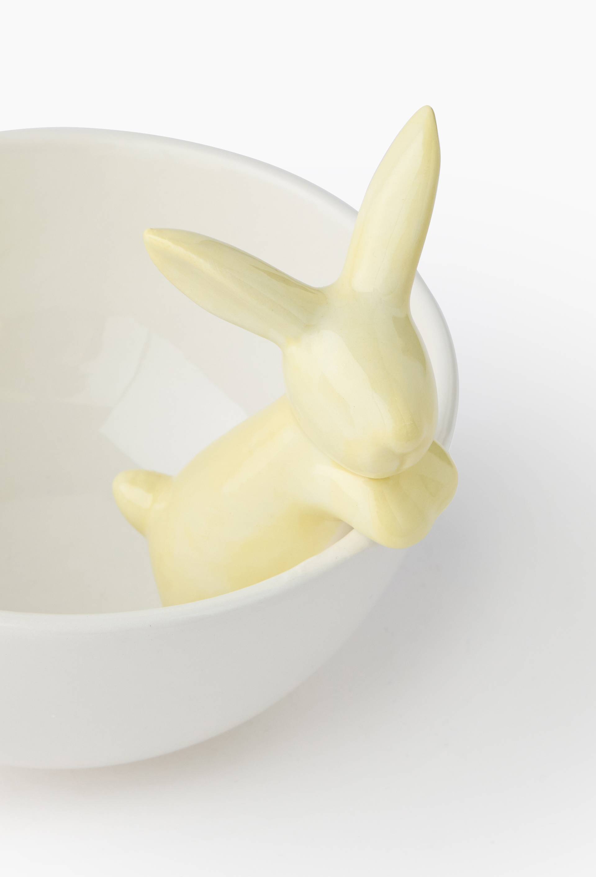 Bol lapin, 14cm, Blanc, large image number 1
