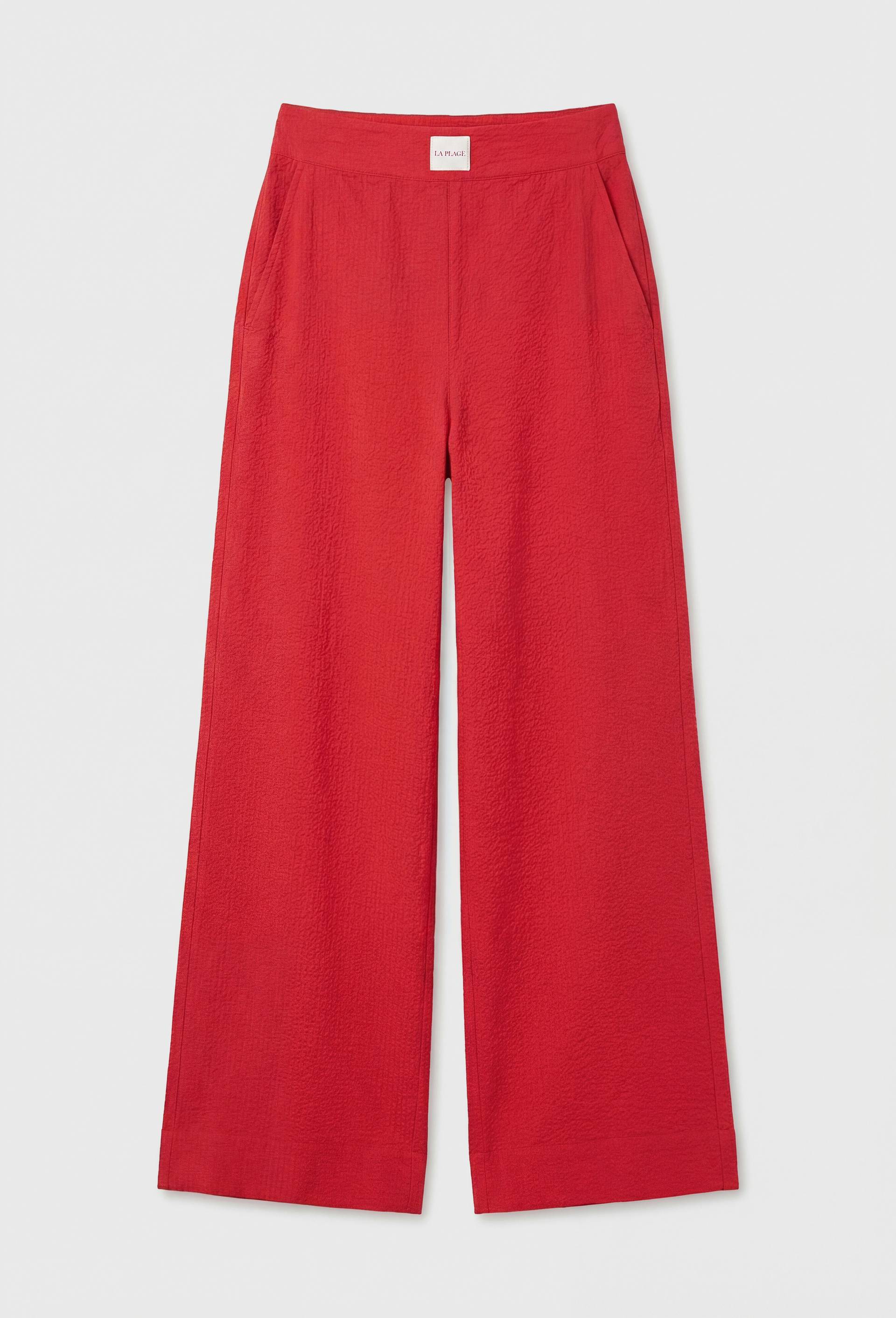 Pantalon de plage en coton BIO GOTS, Rouge, large image number 2