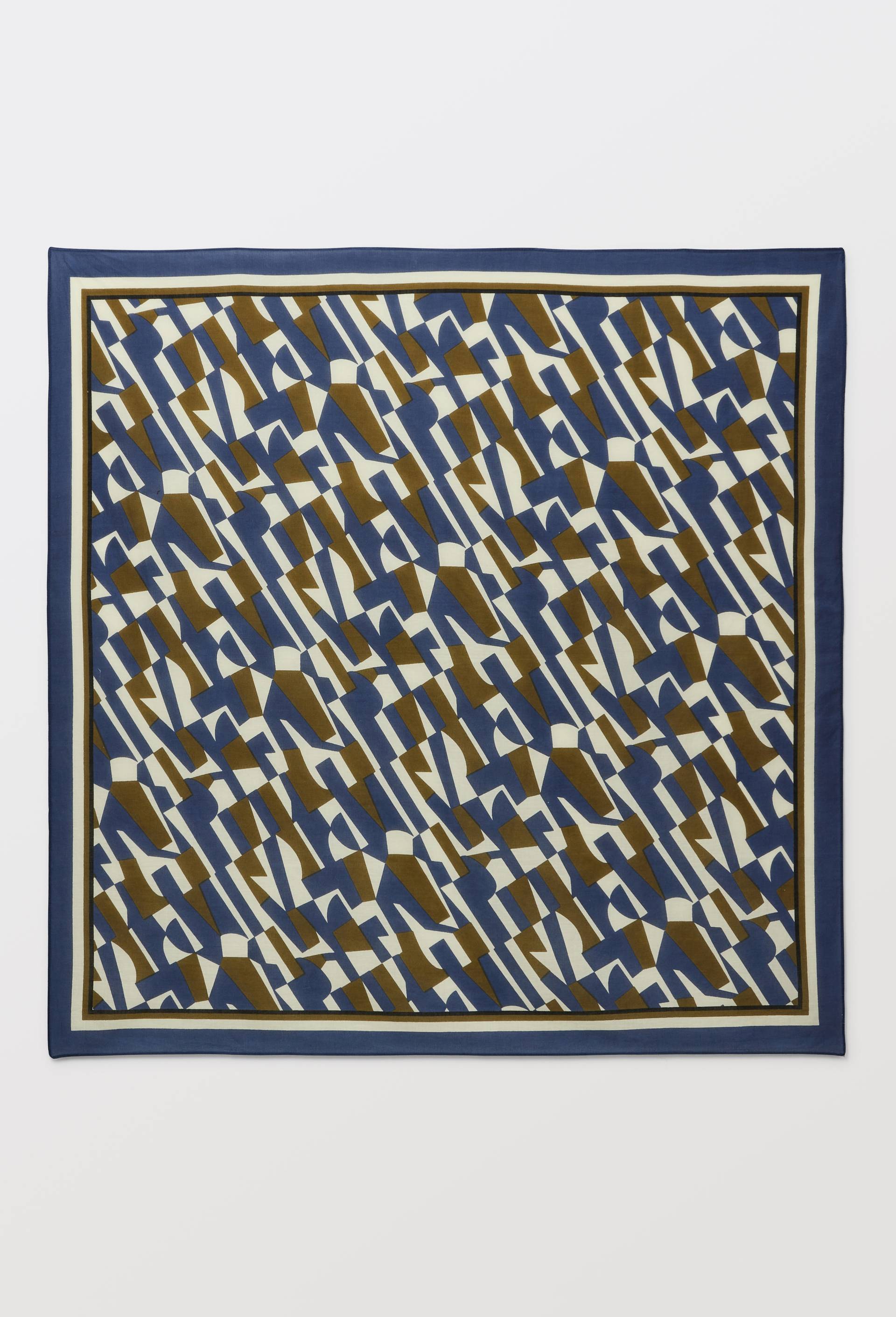 Foulard imprim&eacute; en coton BIO GOTS, Bleu fonc&eacute;, large image number 0.0