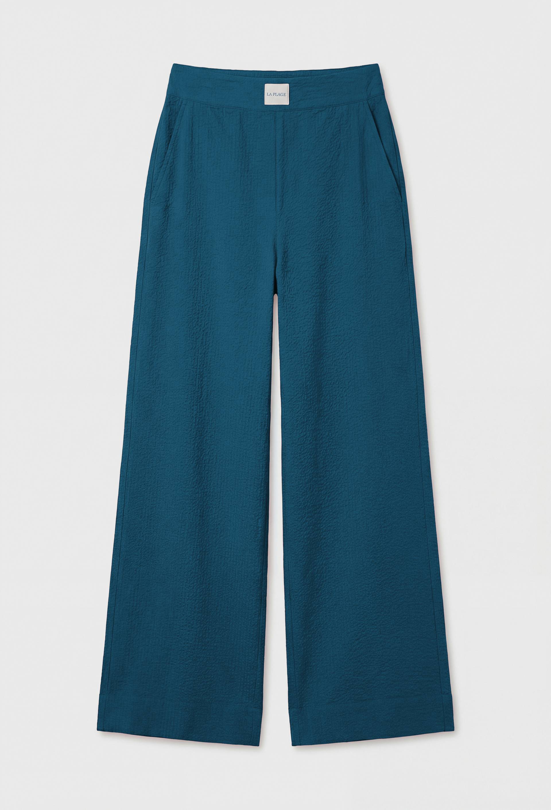Pantalon de plage en coton BIO GOTS, Bleu, large image number 2