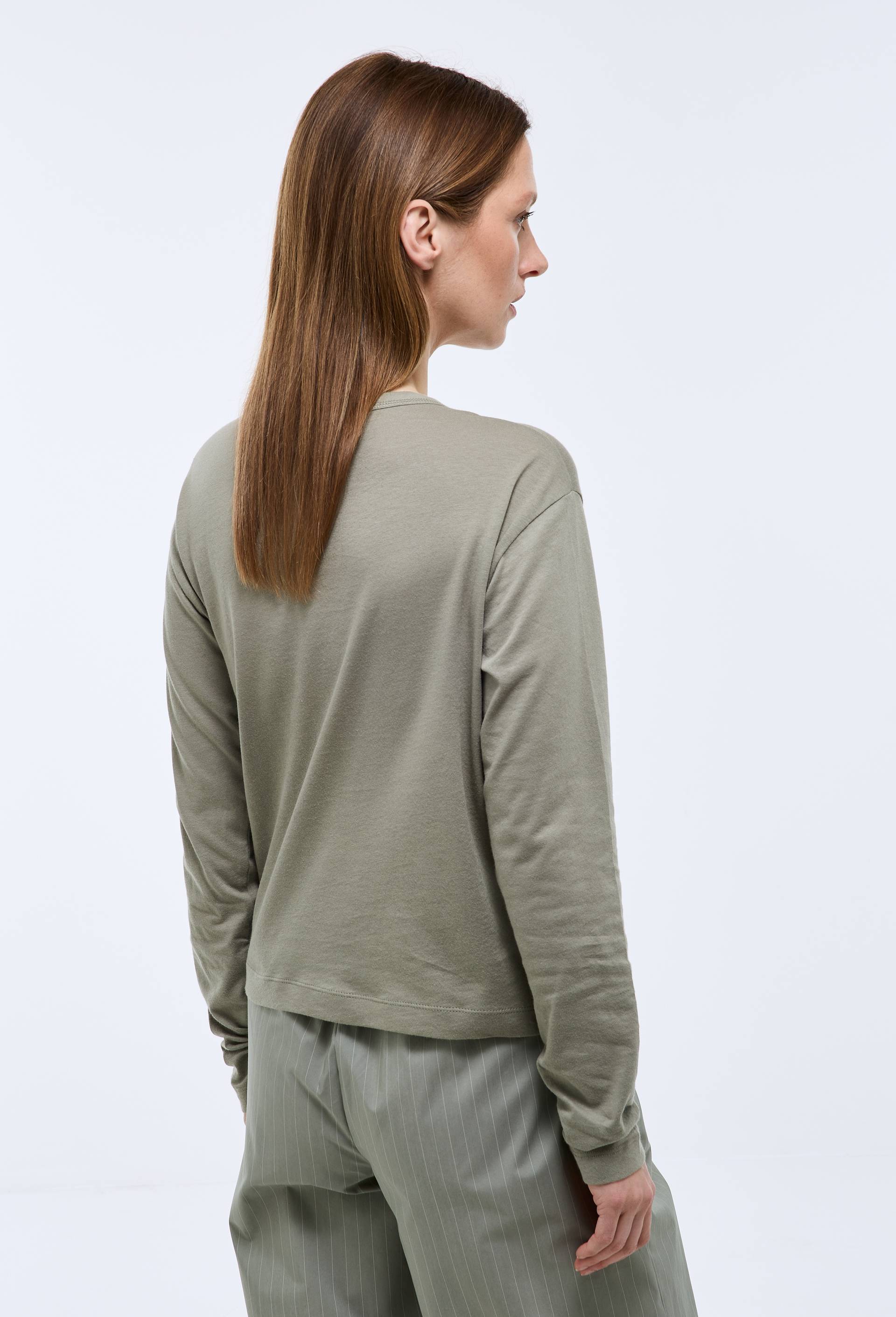 Cardigan uni en coton bio GOTS, Vert, large image number 1
