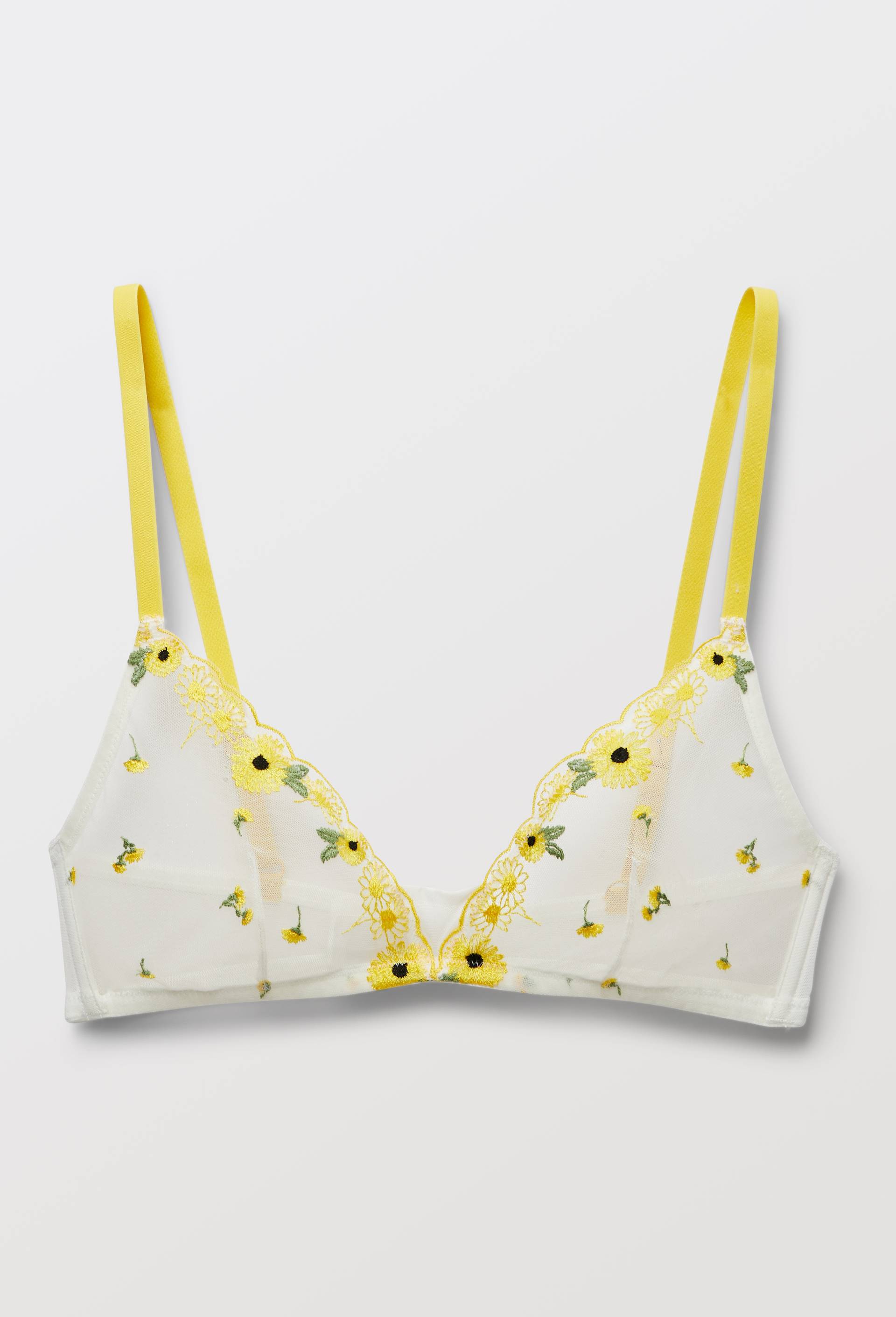 Soutien-gorge triangle SOPHIA en tulle brod&eacute;, Ecru, large image number 4