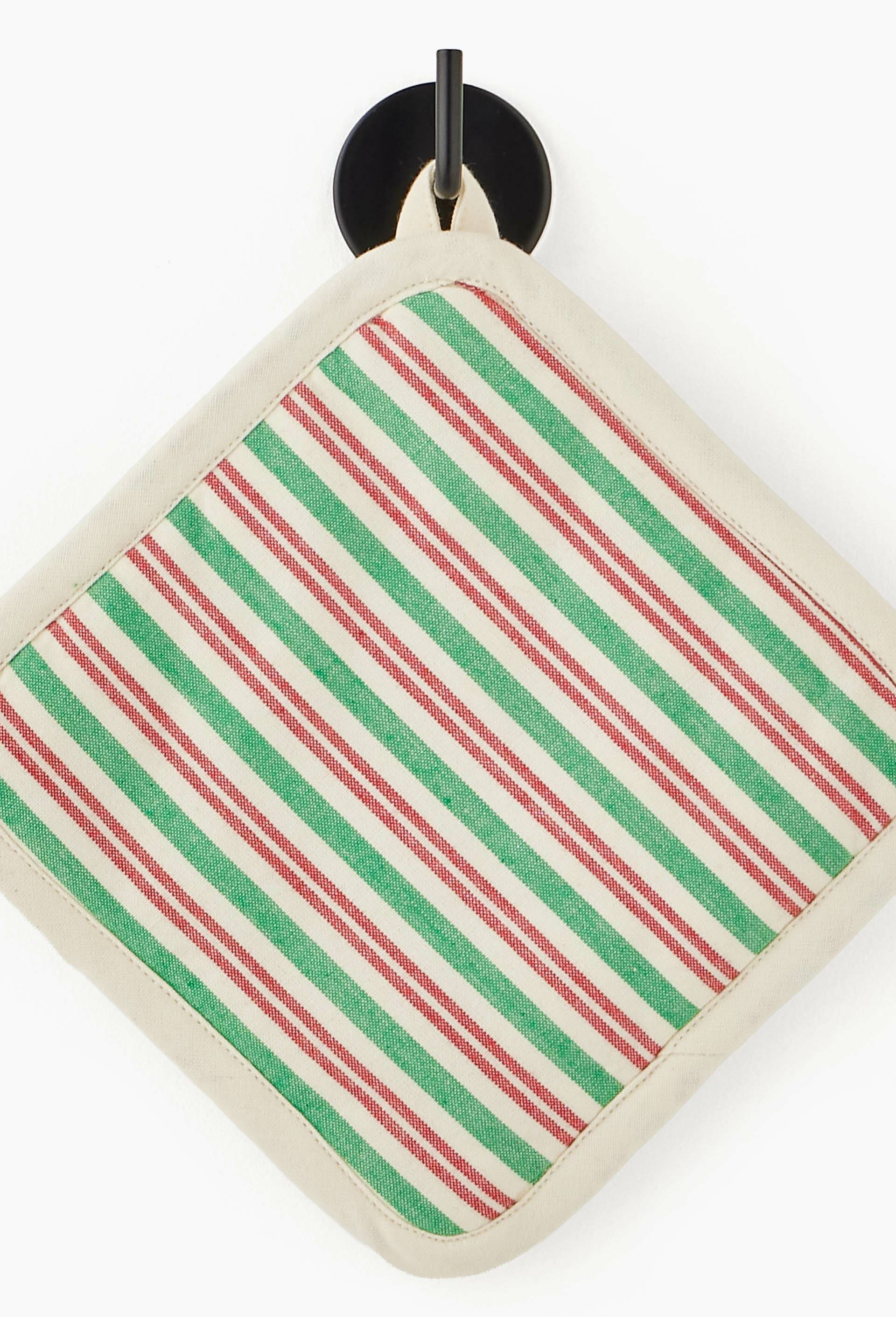 Lot gant et manique, 16x33cm + 20x20cm, 100% coton, Vert, large image number 1