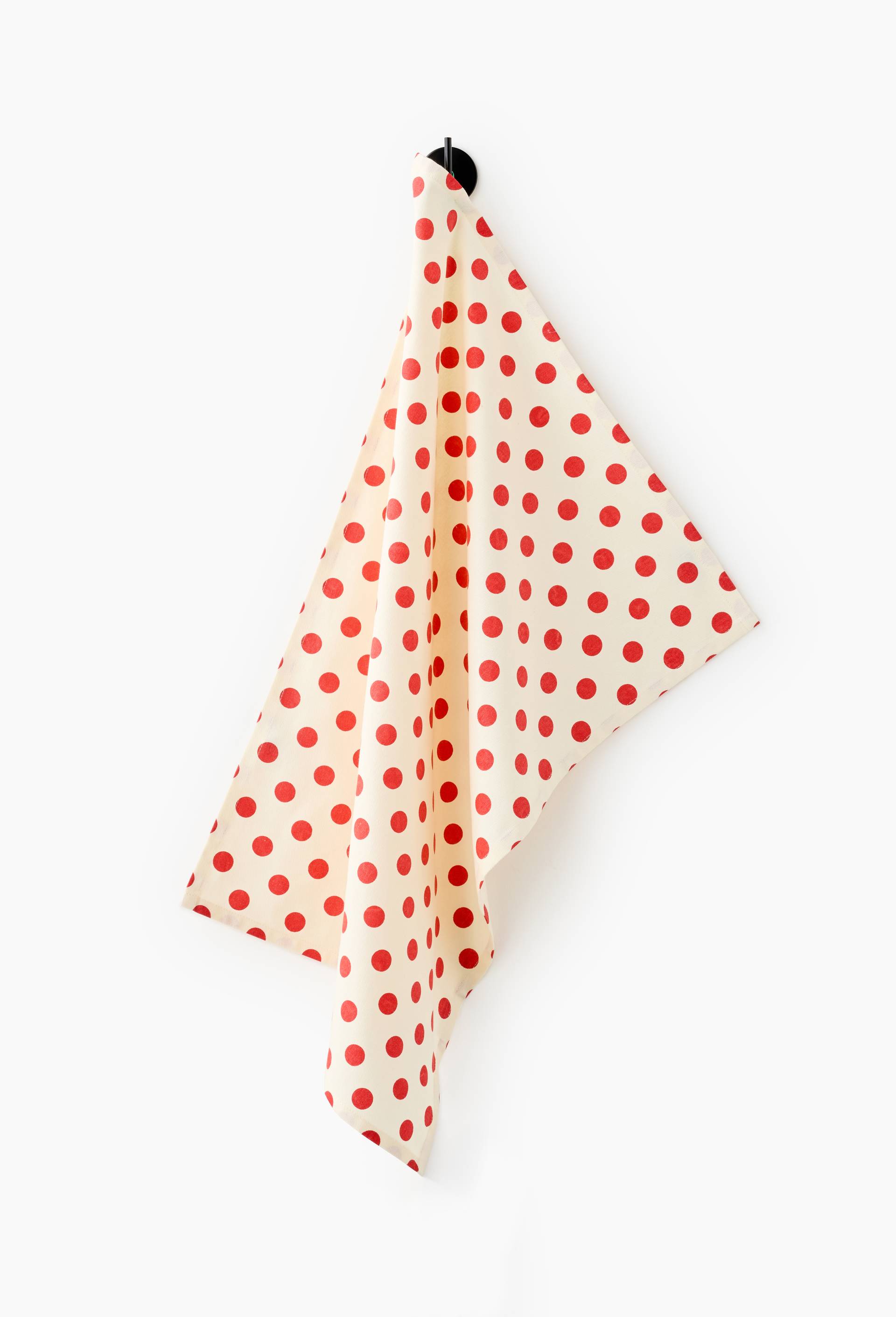 Torchon imprim&eacute;, 50x70cm, 100% coton, Rouge, large image number 1.0