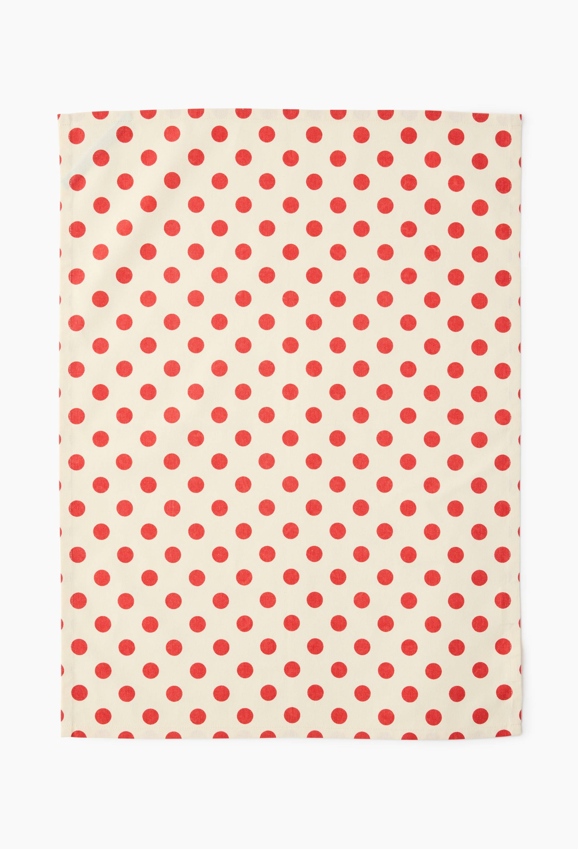 Torchon imprim&eacute;, 50x70cm, 100% coton, Rouge, large image number 3.0