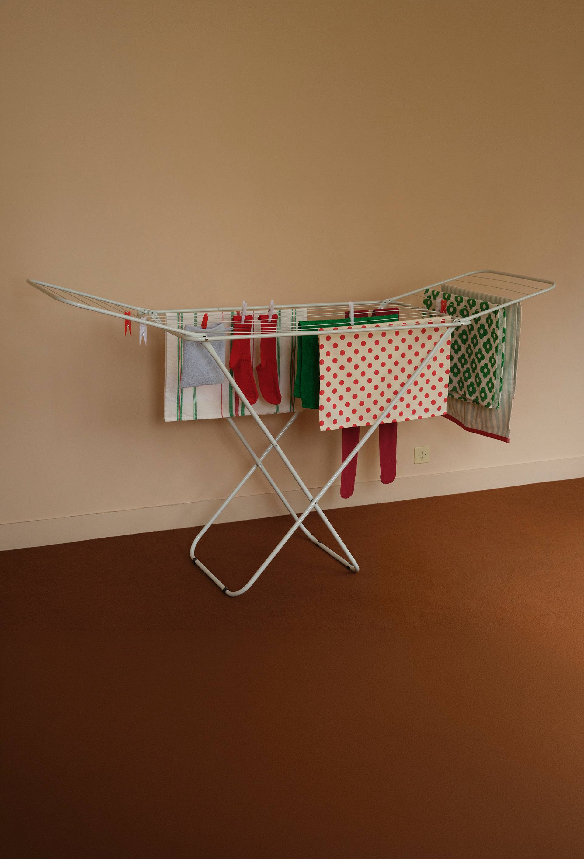 Torchon imprim&eacute;, 50x70cm, 100% coton, Rouge, large image number 4.0