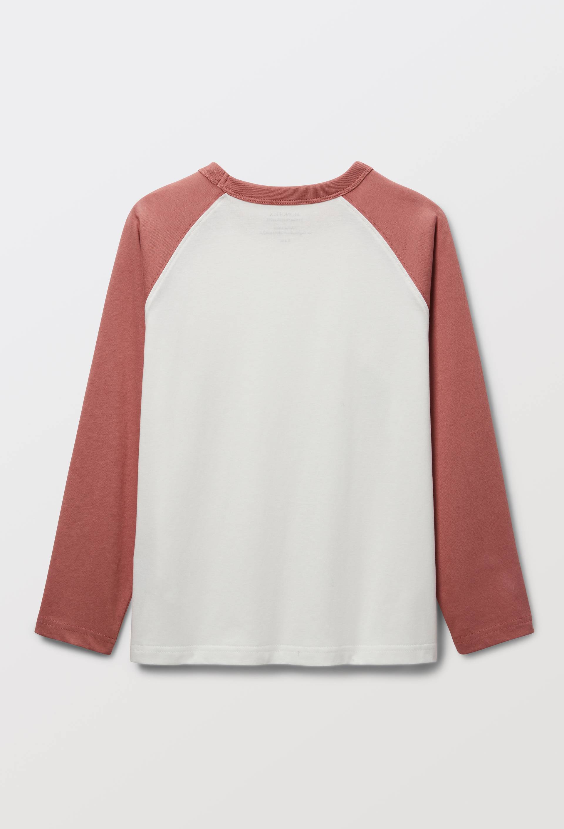 T-shirt manches longues imprim&eacute; en coton BIO GOTS, Rose, large image number 2