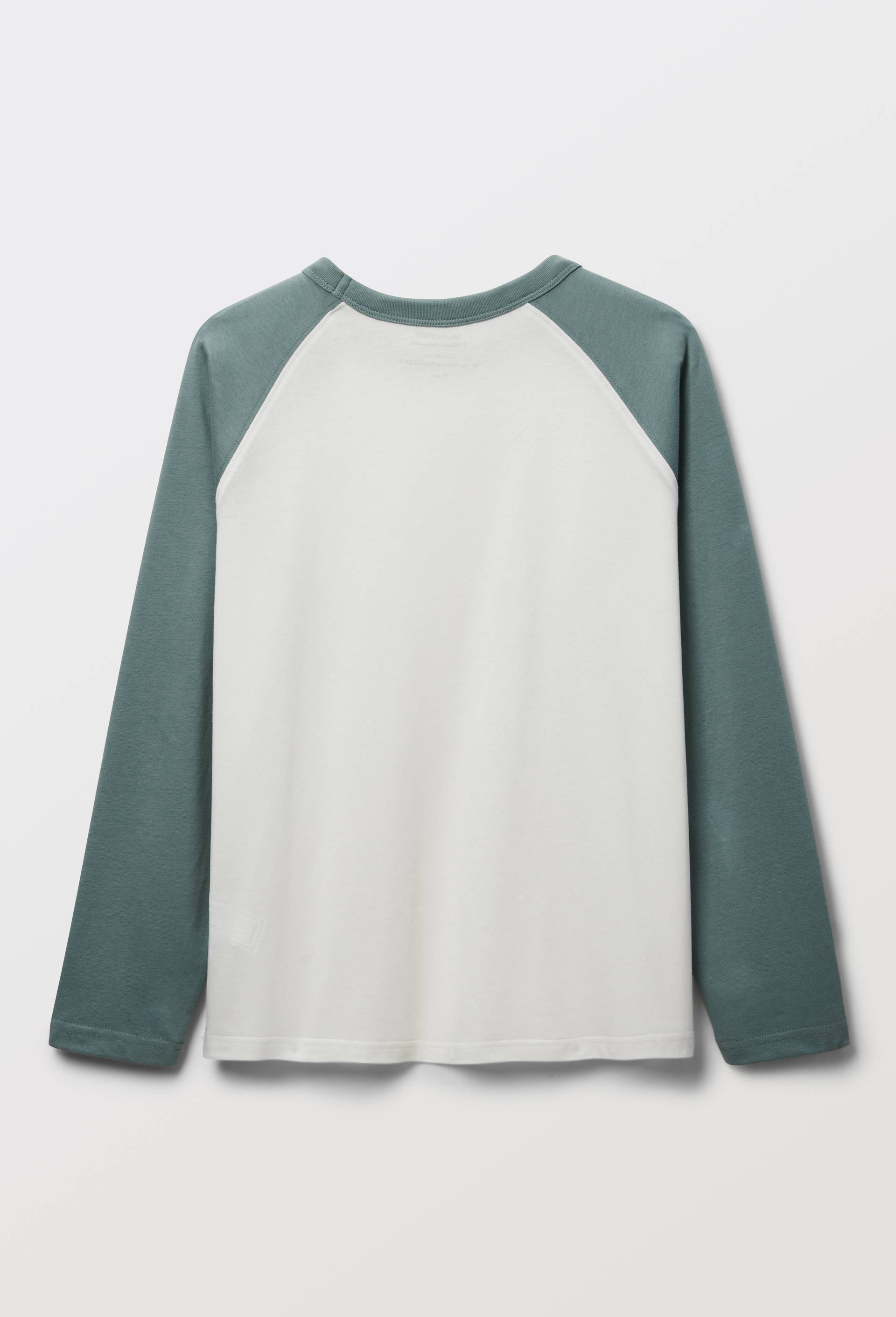 T-shirt manches longues imprim&eacute; en coton BIO GOTS, Vert, large image number 2