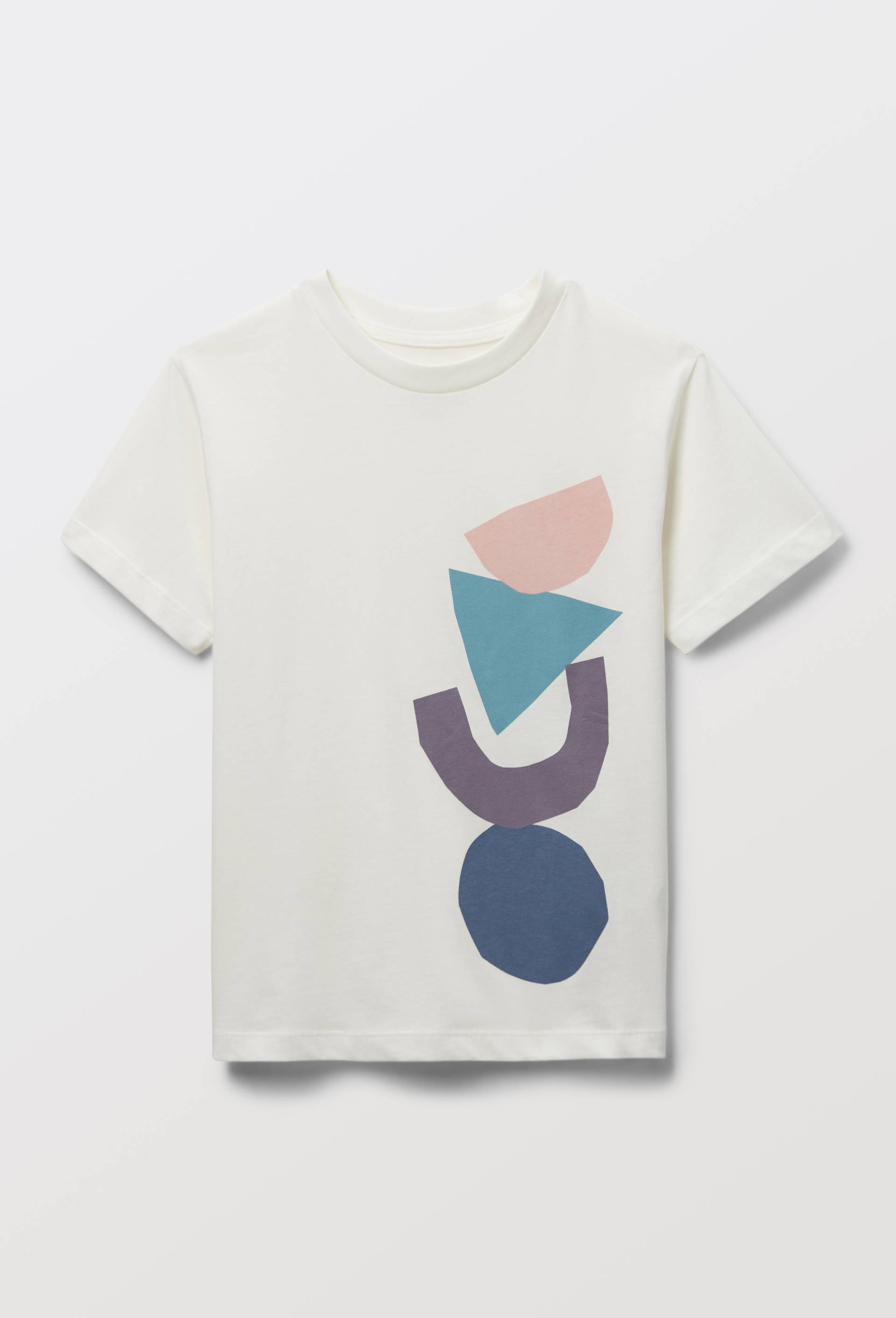 T-shirt manches courtes uni en coton BIO GOTS, Ecru, large image number 2