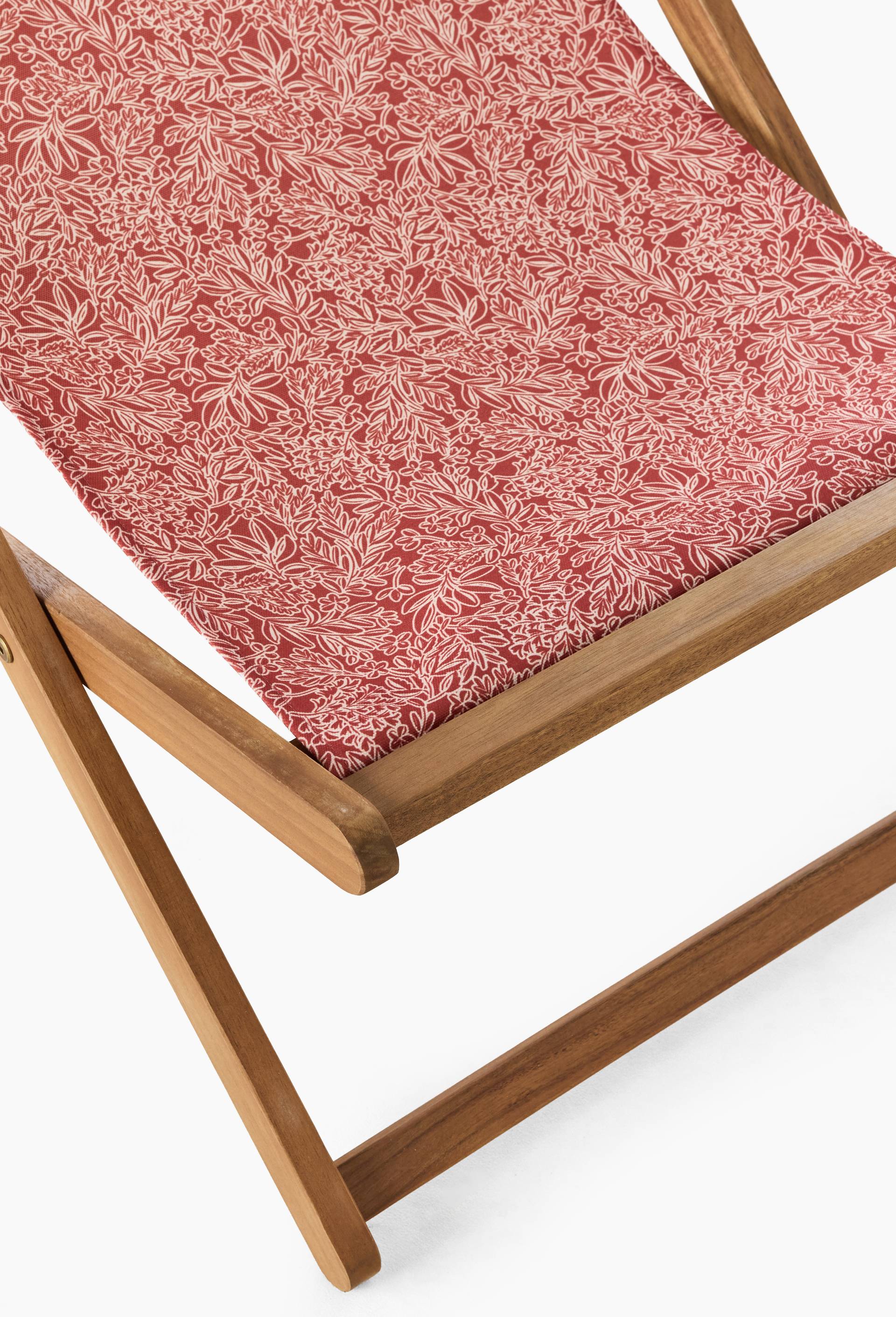 Chilienne, 57,5x97x80cm , en bois d'acacia et polyester, Orange fonc&eacute;, large image number 1