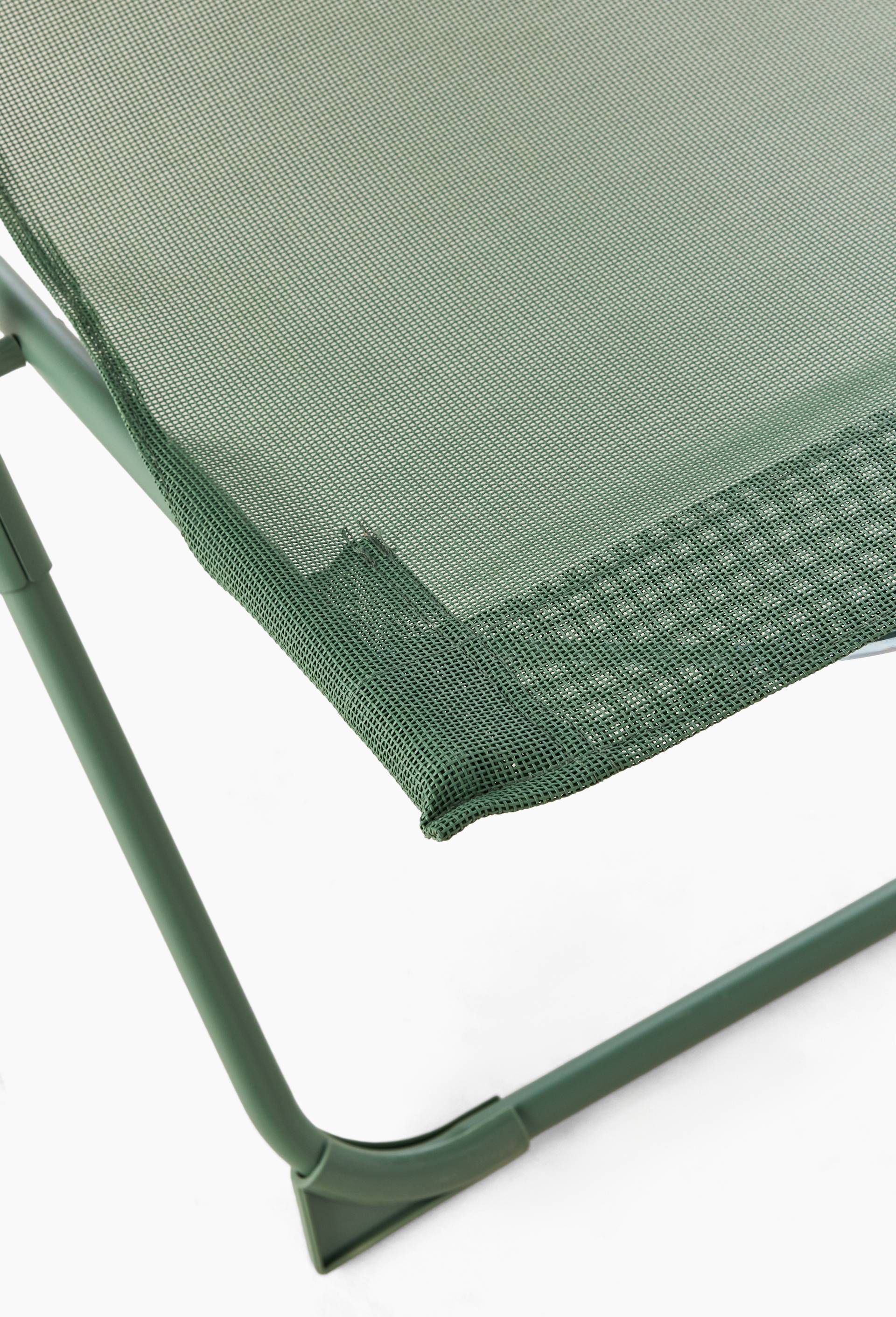 Transat pliable, 91,5x55x83cm, en textil&egrave;ne et acier, Vert, large image number 1