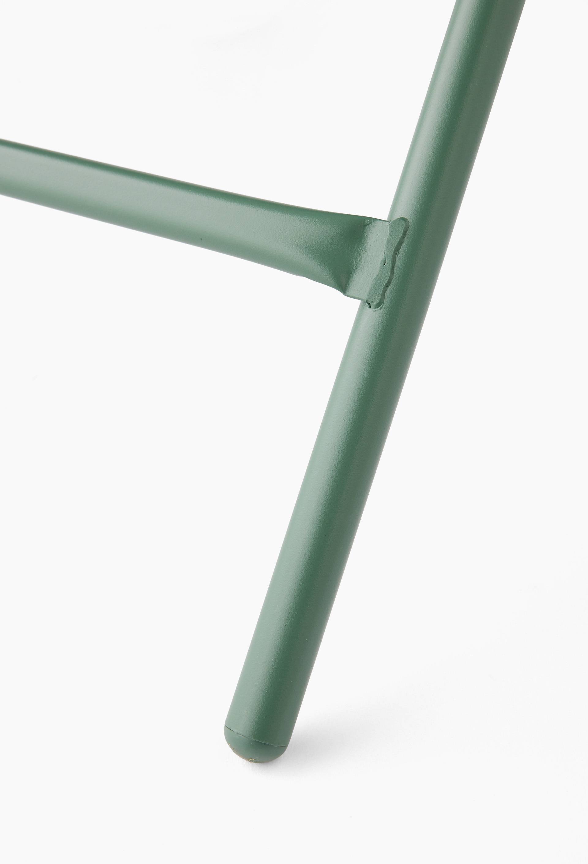 Table pliante carr&eacute;e, 60xH74cm en m&eacute;tal, Vert, large image number 1