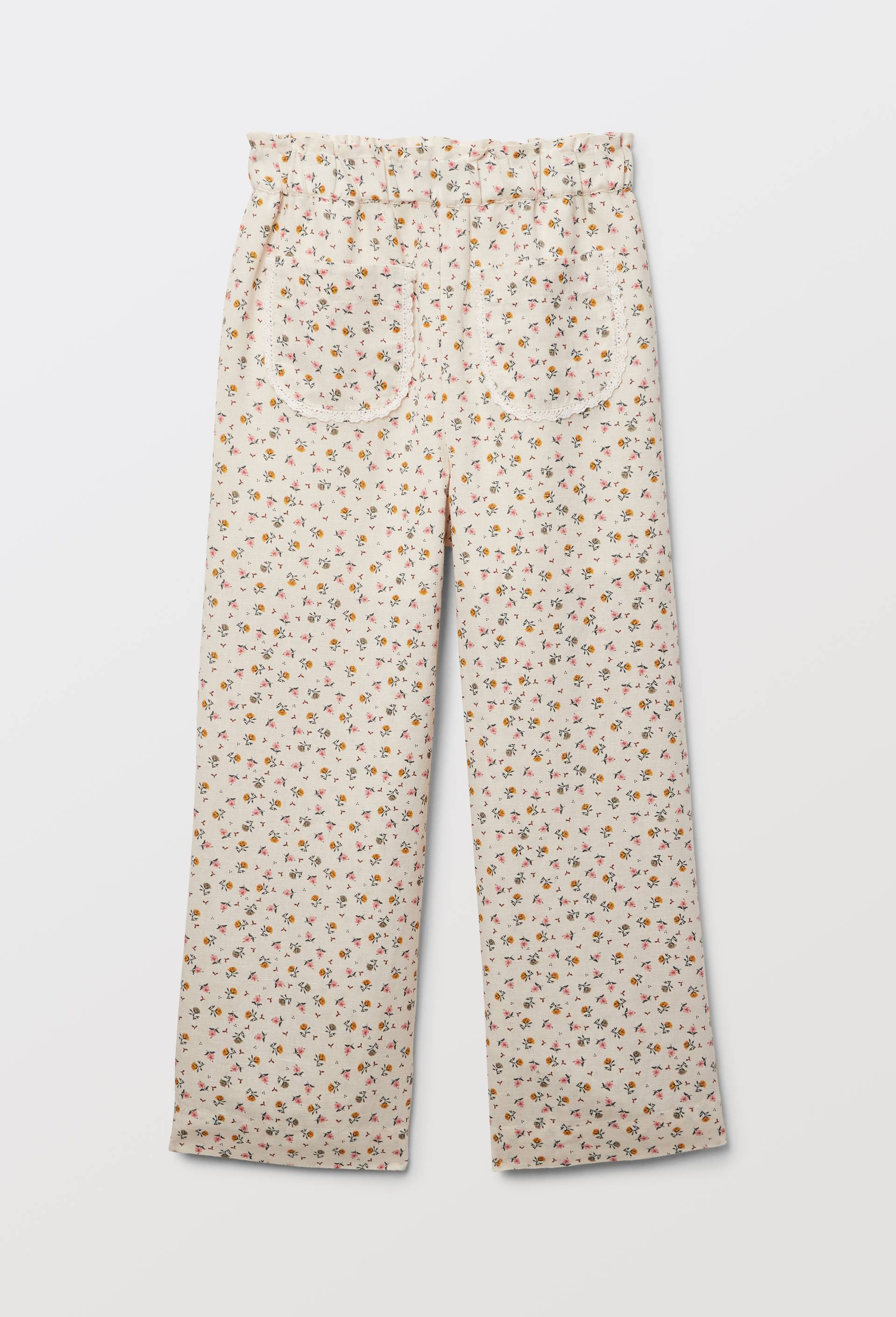 Pantalon droit en lin et coton, Beige clair, large image number 1