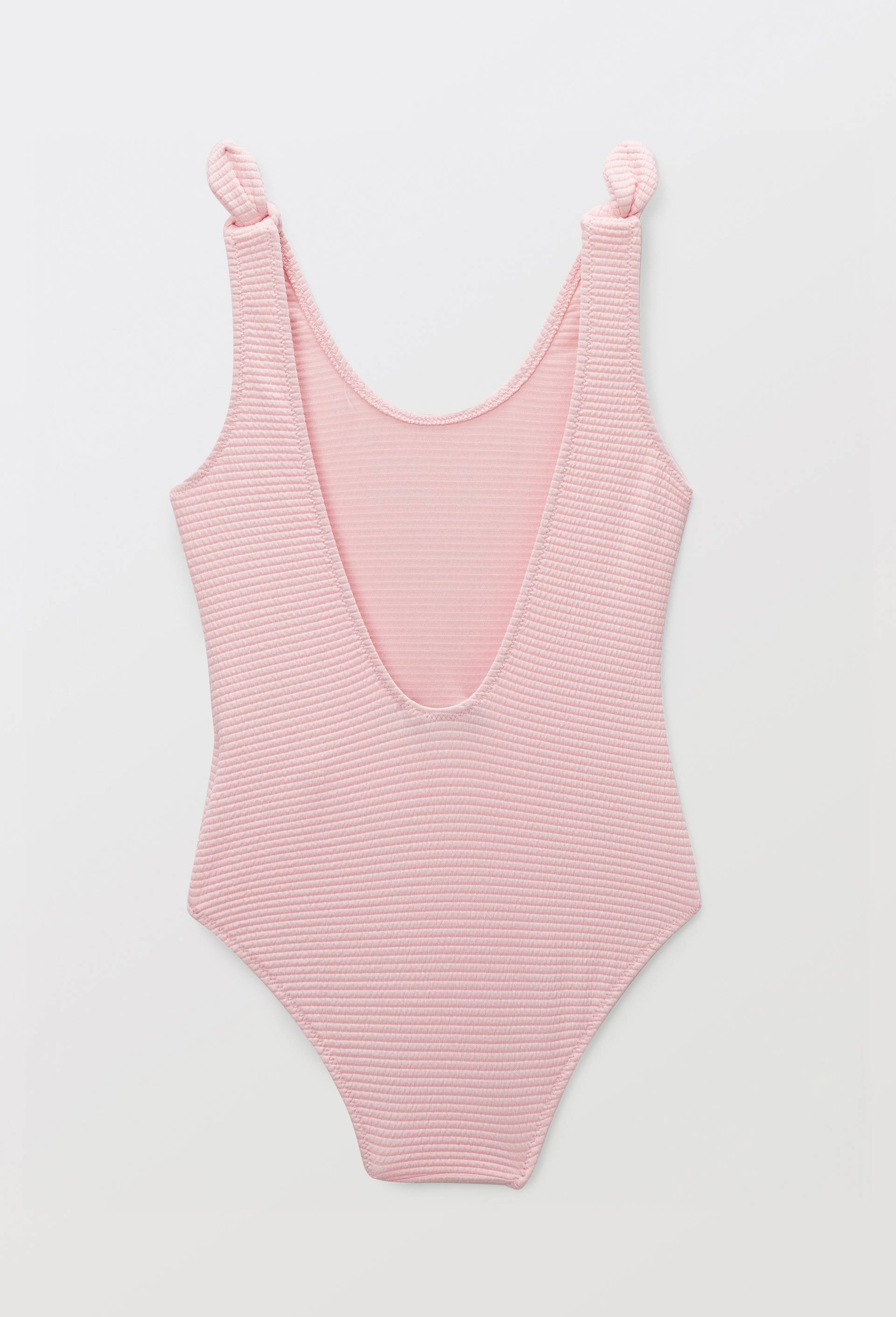 Maillot de bain 1 pi&egrave;ce uni, Rose, large image number 4