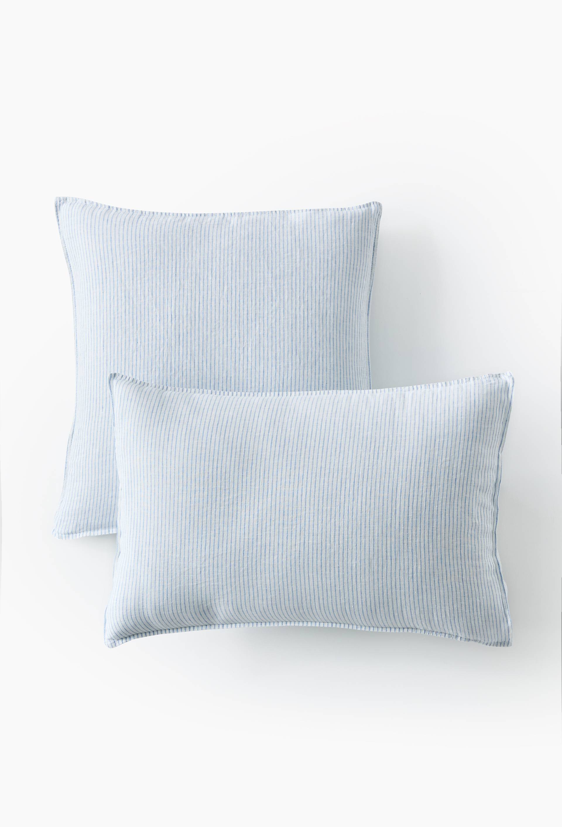 Taie d'oreiller, 100% lin, Bleu, large image number 1.0