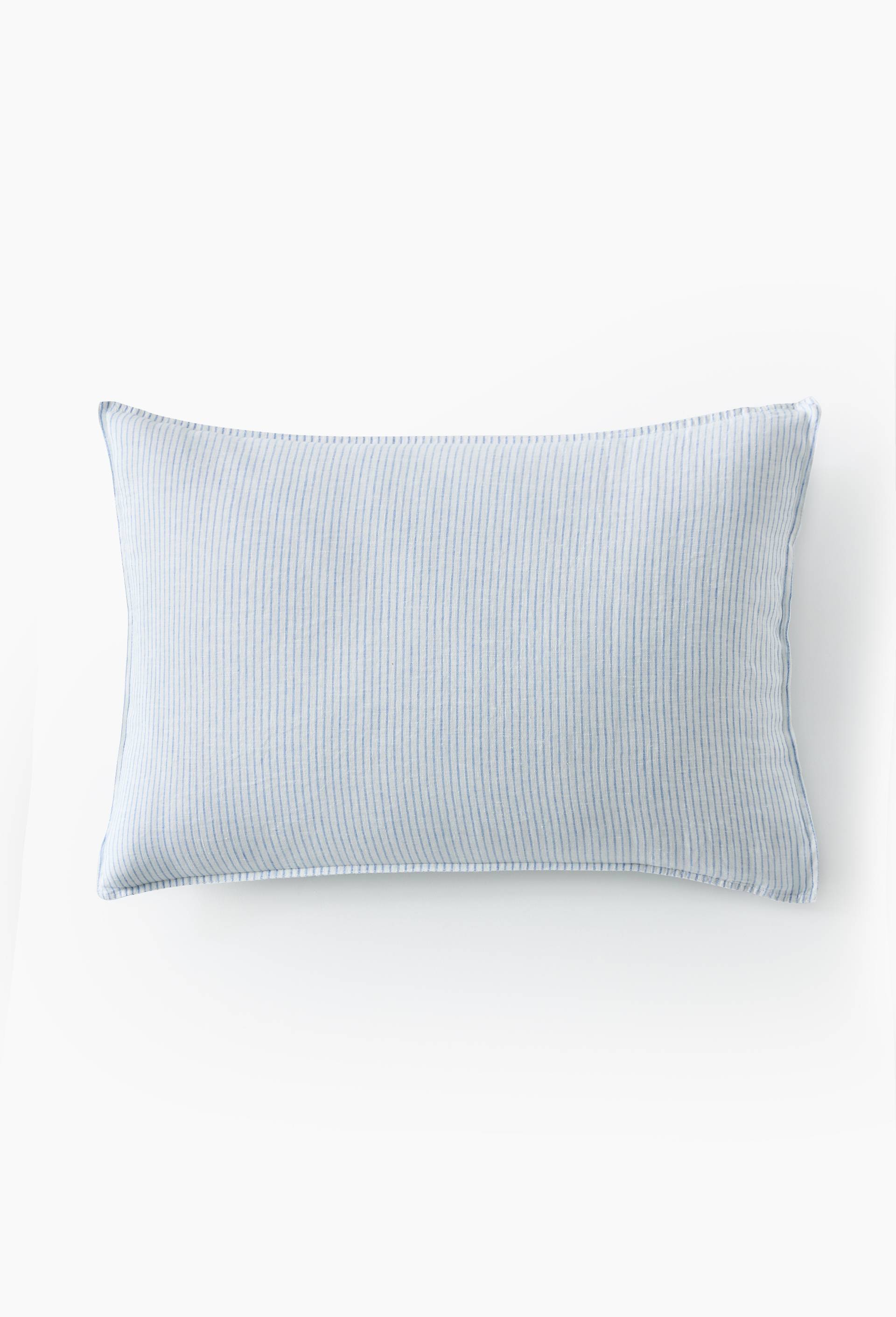 Taie d'oreiller, 100% lin, Bleu, large image number 2.0