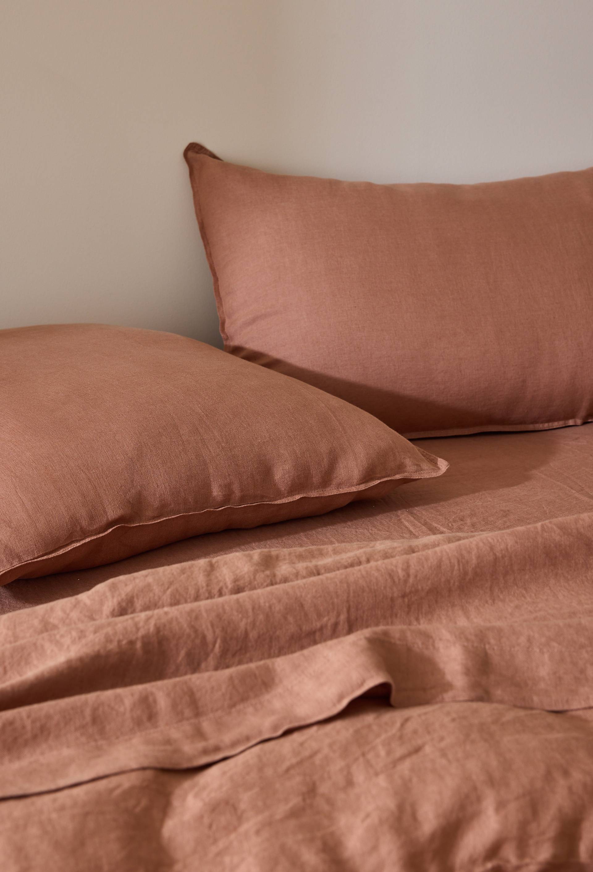 Taie d'oreiller, 100% lin, Brun clair, swatch image