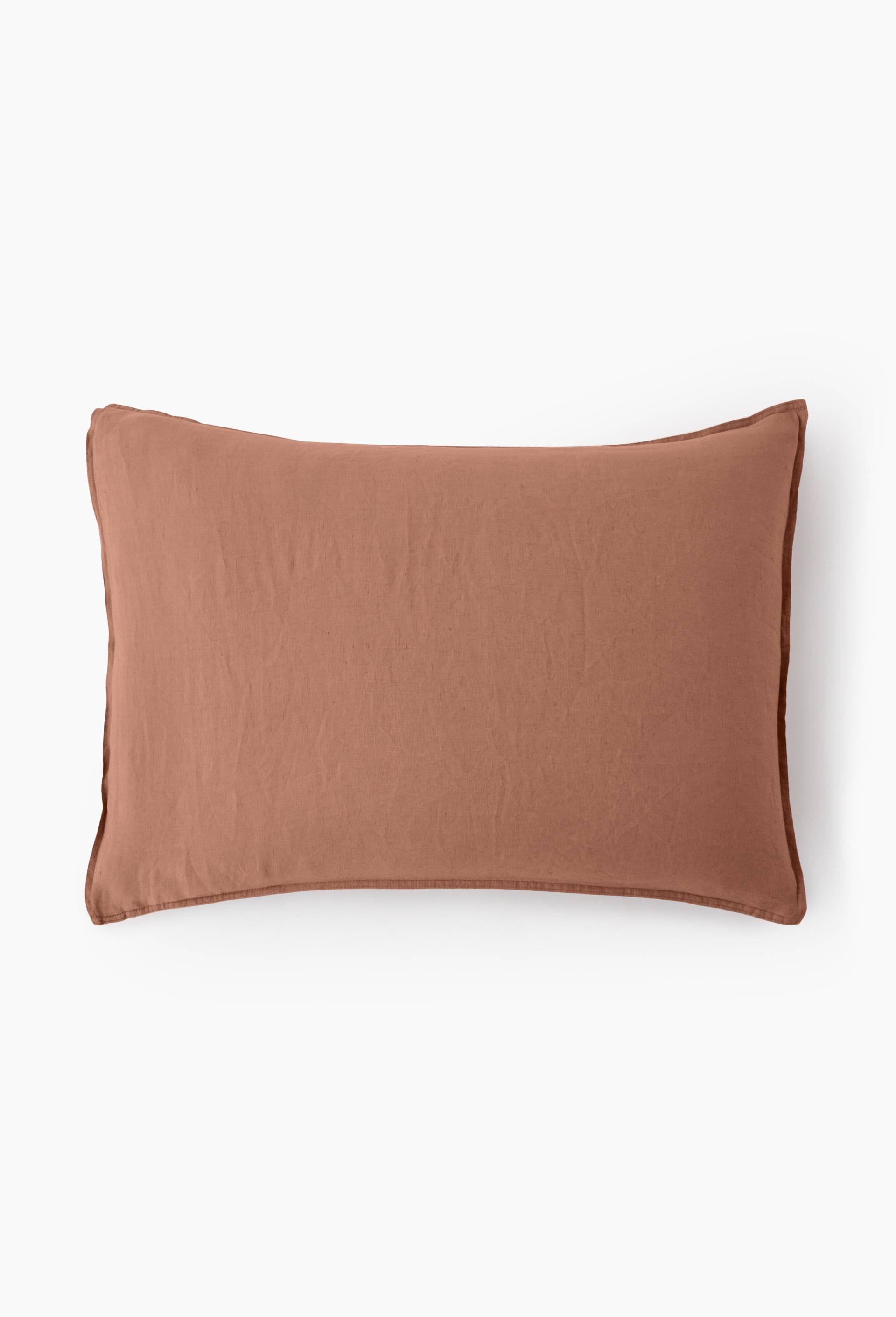 Taie d'oreiller, 100% lin, Brun clair, large