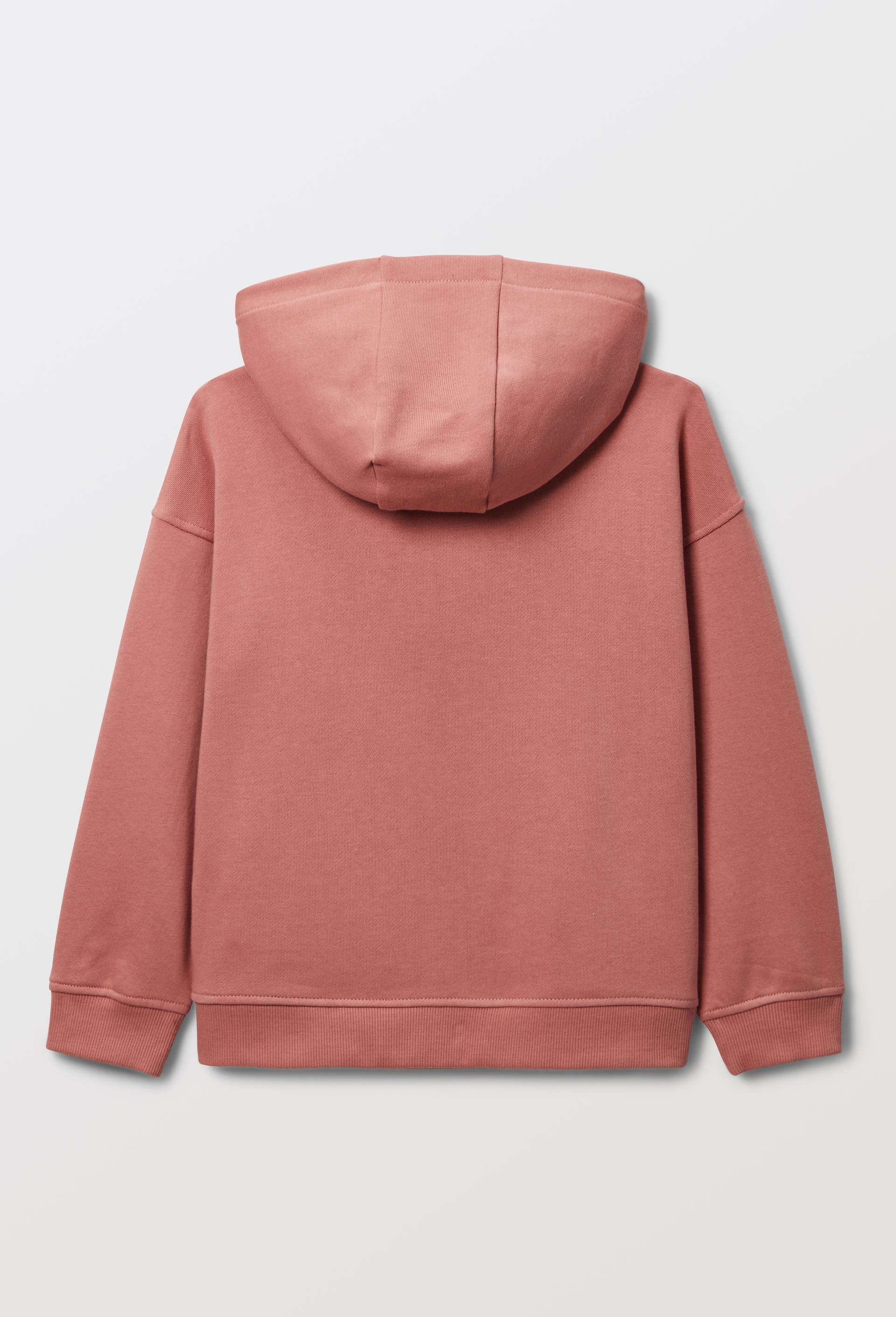 Sweat zipp&eacute; &agrave; capuche en coton BIO GOTS, Rose, large image number 2.0