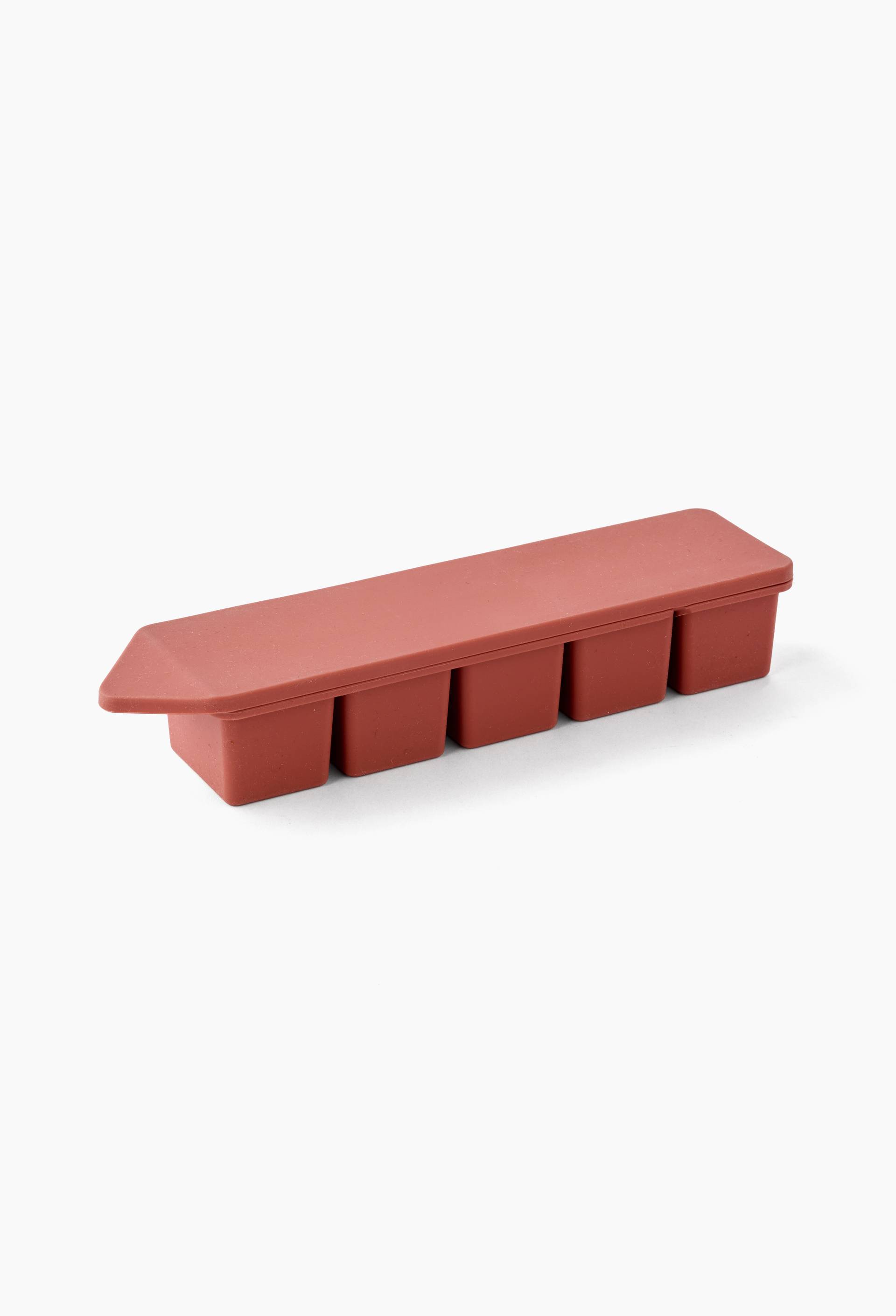 Bac &agrave; gla&ccedil;ons avec couvercle, en silicone, Rouge fonc&eacute;, large image number 0.0