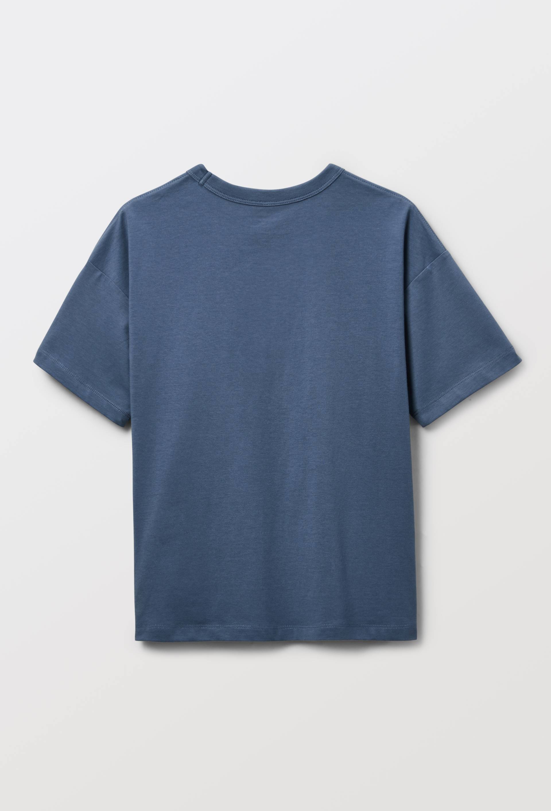 T-shirt manches courtes avec poche en coton BIO GOTS, Bleu fonc&eacute;, large image number 3.0