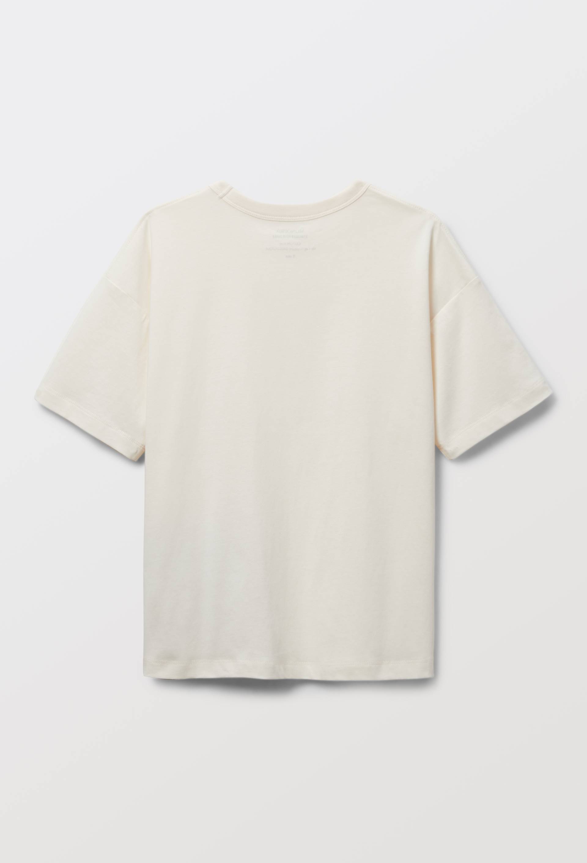 T-shirt manches courtes avec poche en coton BIO GOTS, Ecru, large image number 2