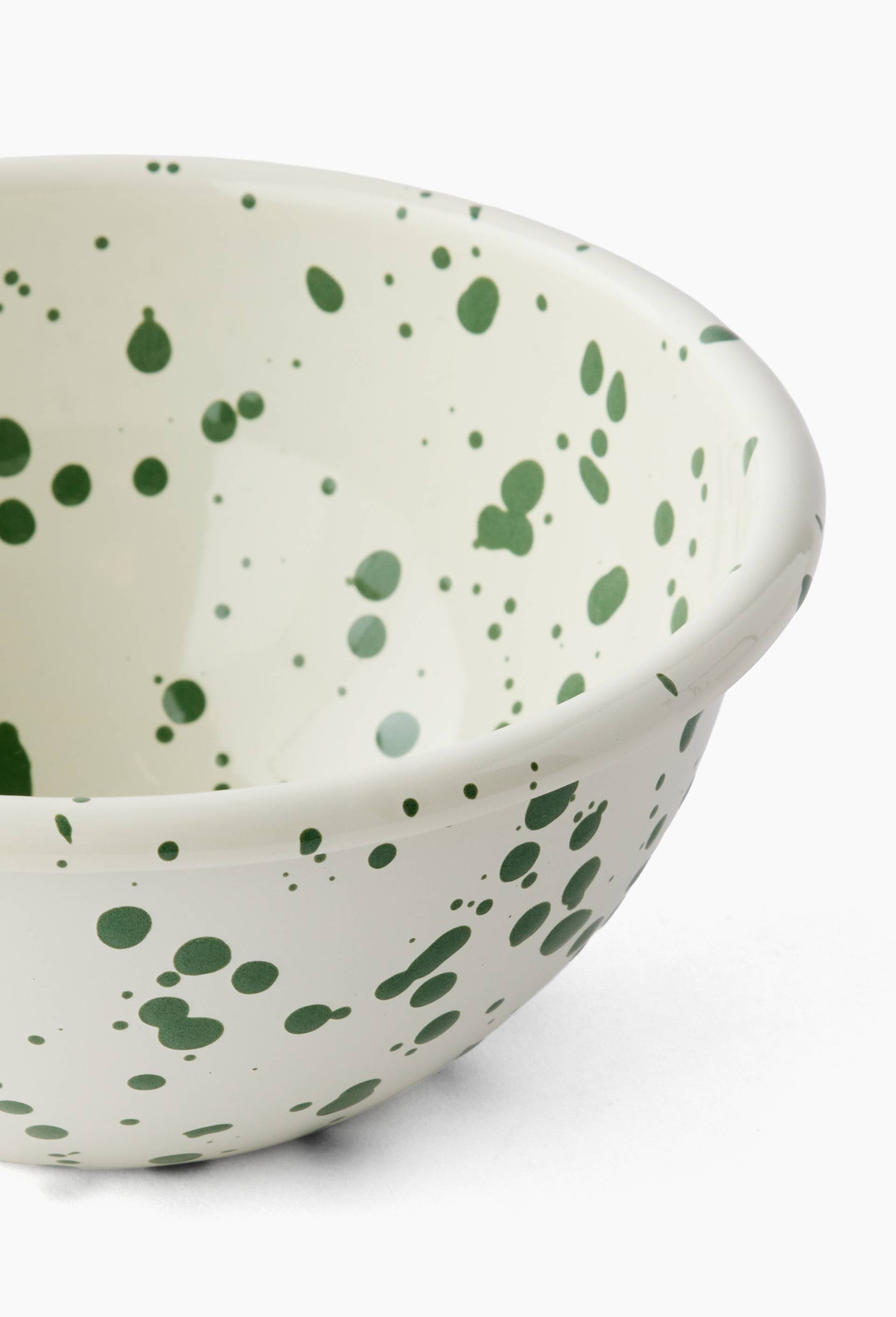 Bol finition tachet&eacute;e, 16cm, Vert, large image number 2