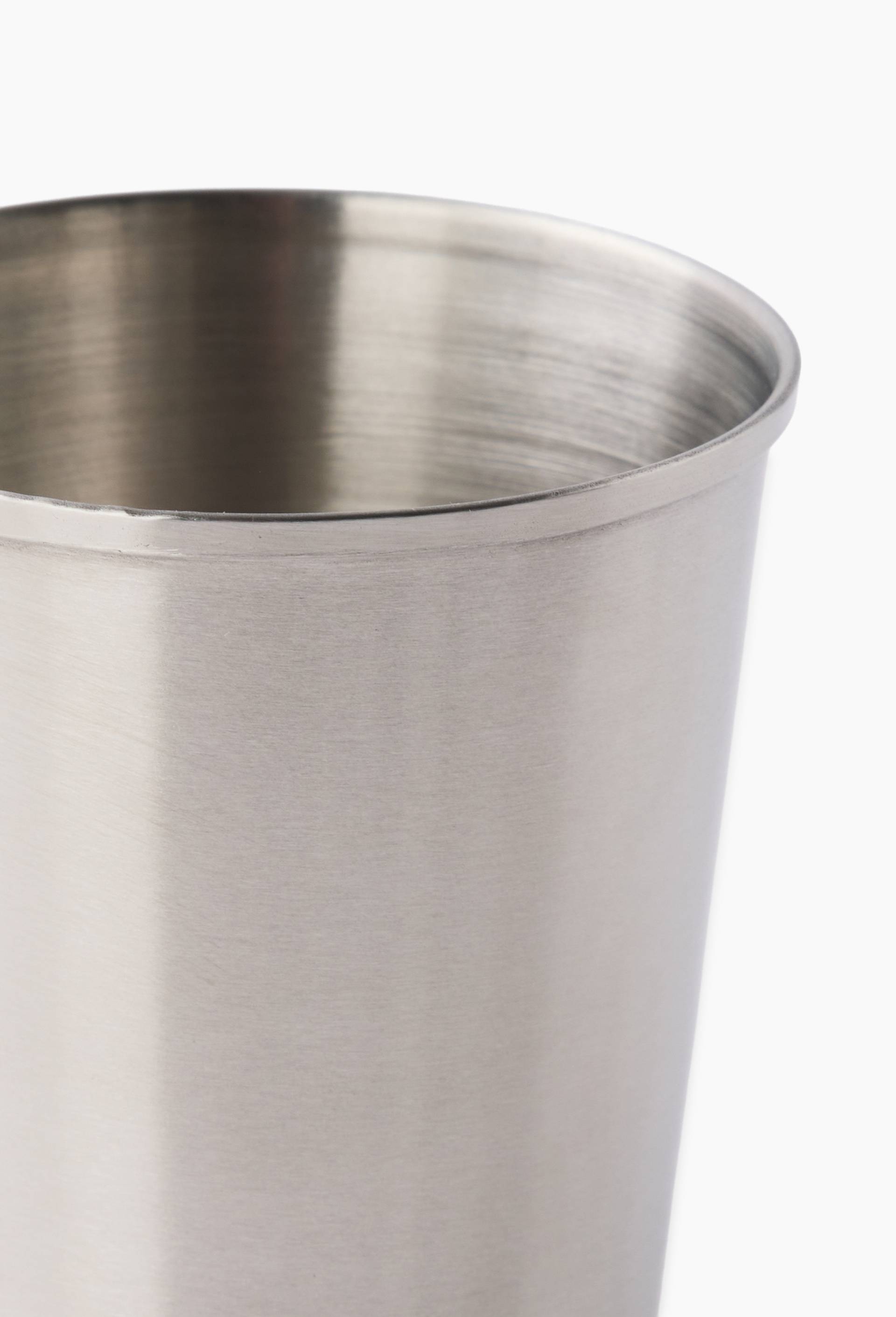 Tasse expresso finition m&eacute;tal bross&eacute;, 18cl, Argent, large image number 1.0