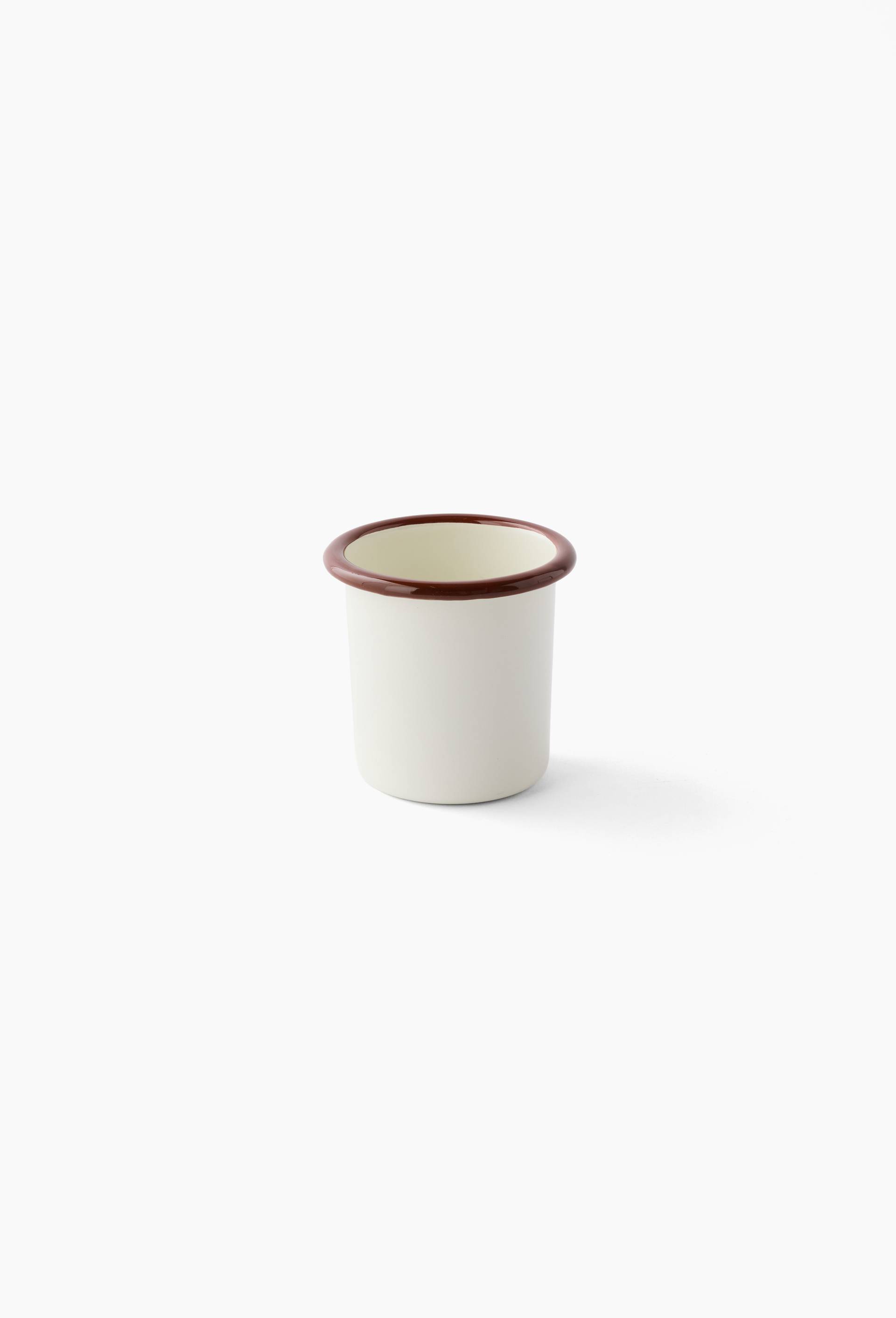 Tasse expresso en m&eacute;tal &eacute;maill&eacute;, 18cl, Ecru, large image number 0.0