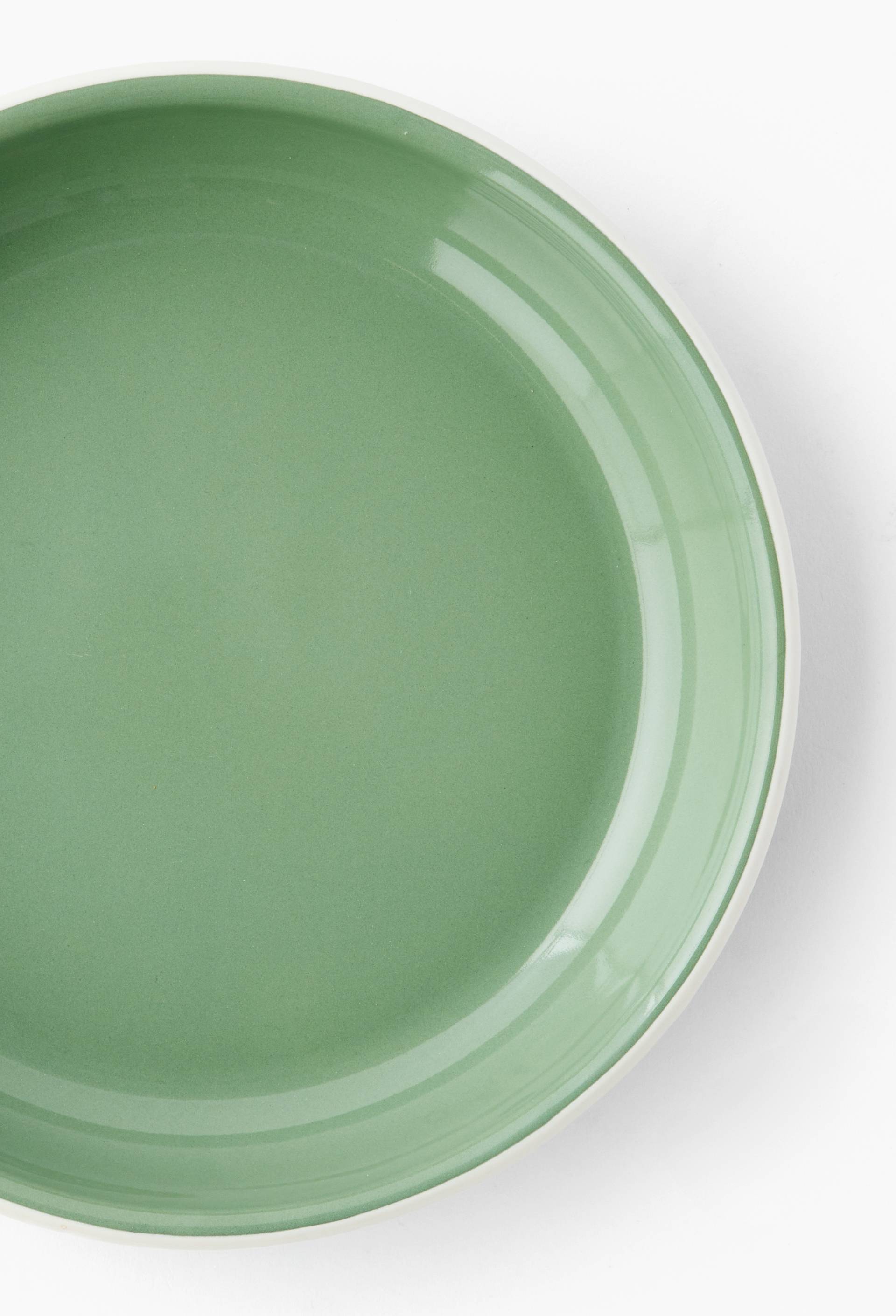Assiette en m&eacute;tal &eacute;maill&eacute;, 19cm, Vert, large image number 1