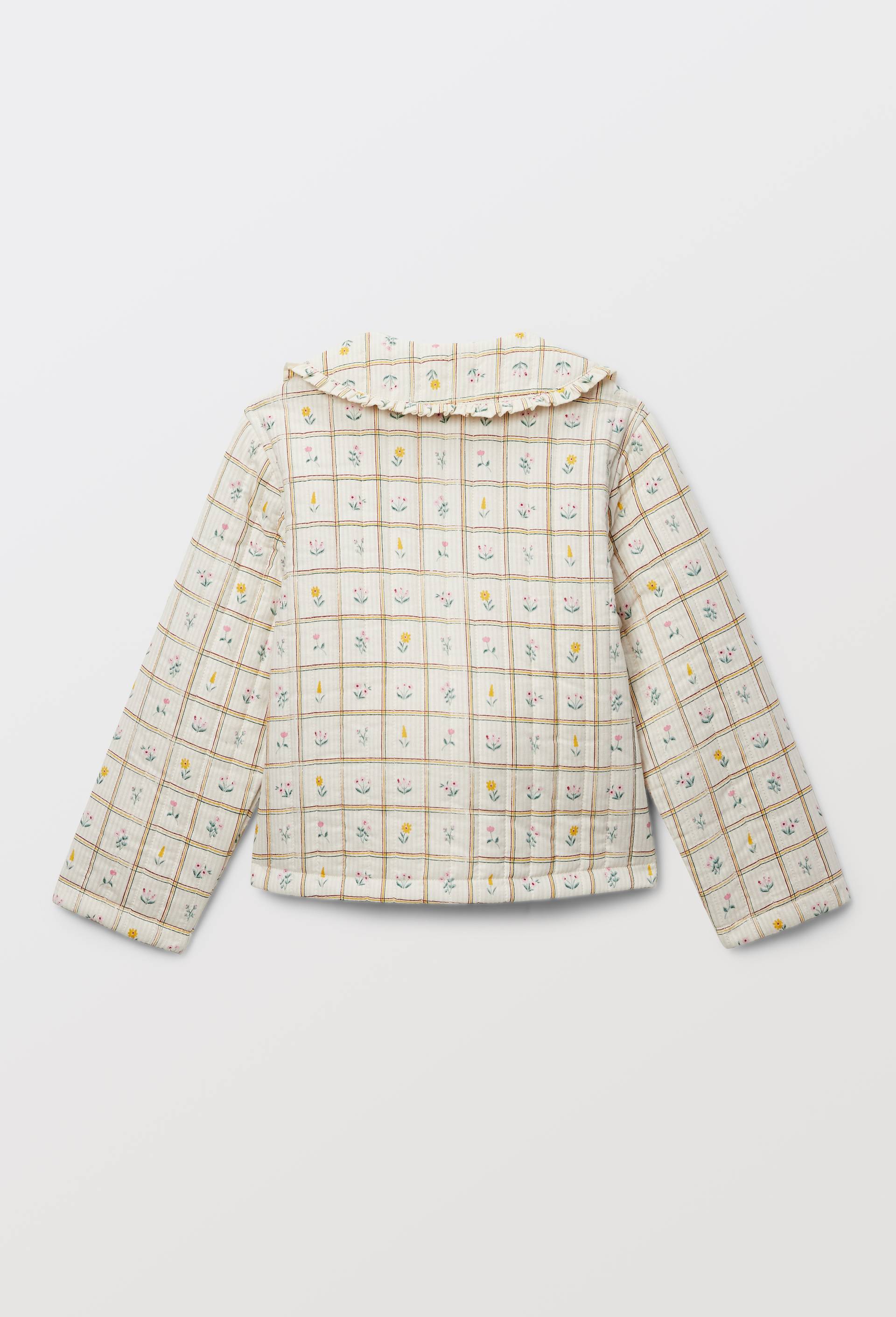 Veste imprim&eacute;e &agrave; petits noeuds en coton, Beige clair, large image number 3